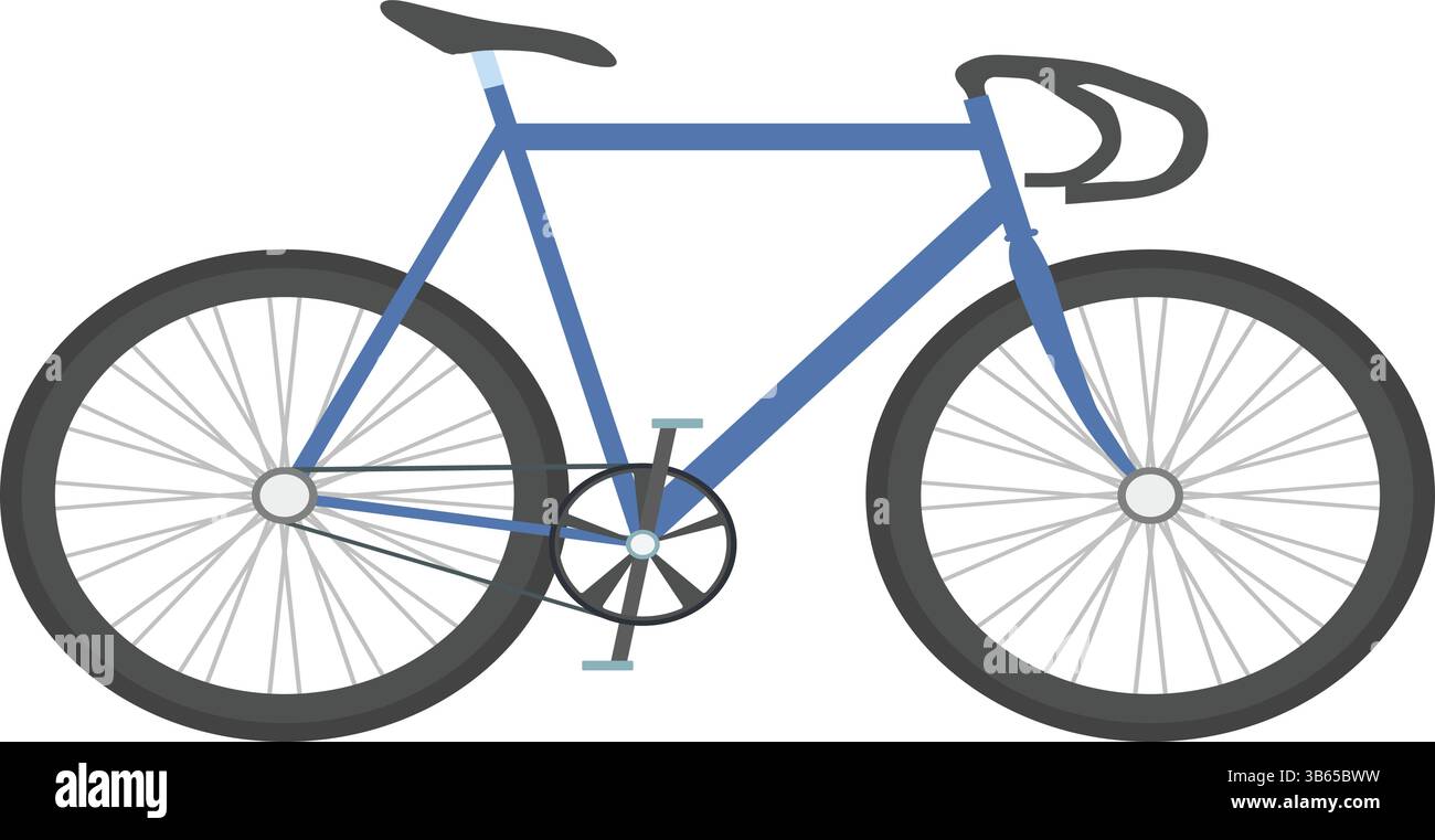 Icône de vecteur d'illustration de vélo bleu Illustration de Vecteur