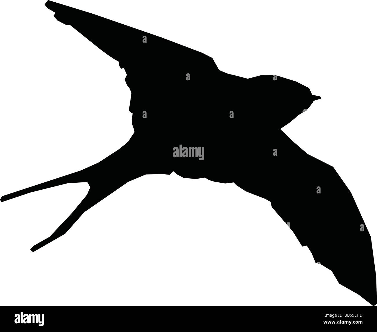 Icône silhouette d'oiseau avalé Illustration de Vecteur