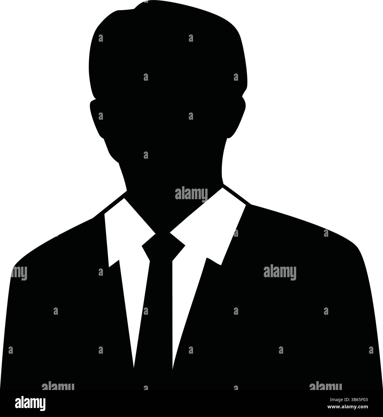 Silhouette d'homme d'affaires en costume icône Design pour un usage professionnel - icône de profil - Avatar masculin Illustration de Vecteur