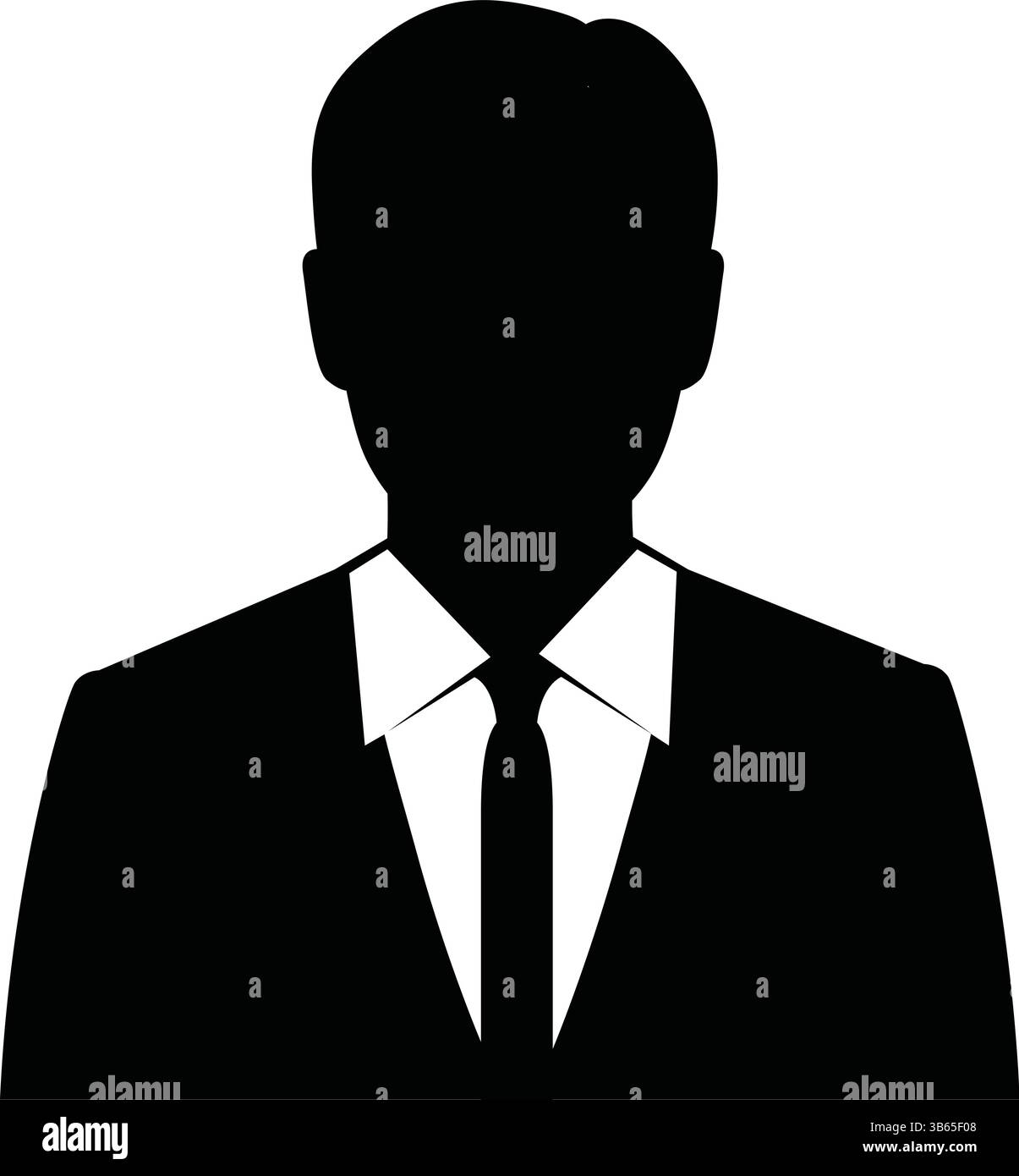 Silhouette d'homme d'affaires en costume icône Design pour un usage professionnel - icône de profil - Avatar masculin Illustration de Vecteur