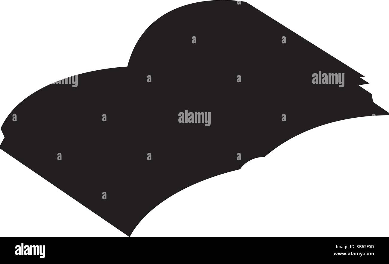 Silhouette de l'icône du livre noir Illustration de Vecteur