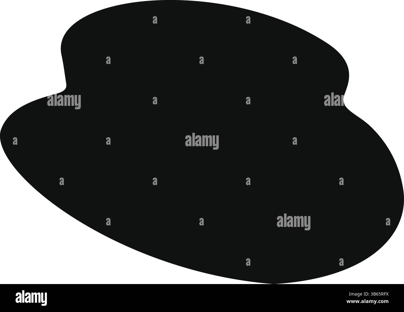 Icône de silhouette de chapeau meller noir Illustration de Vecteur