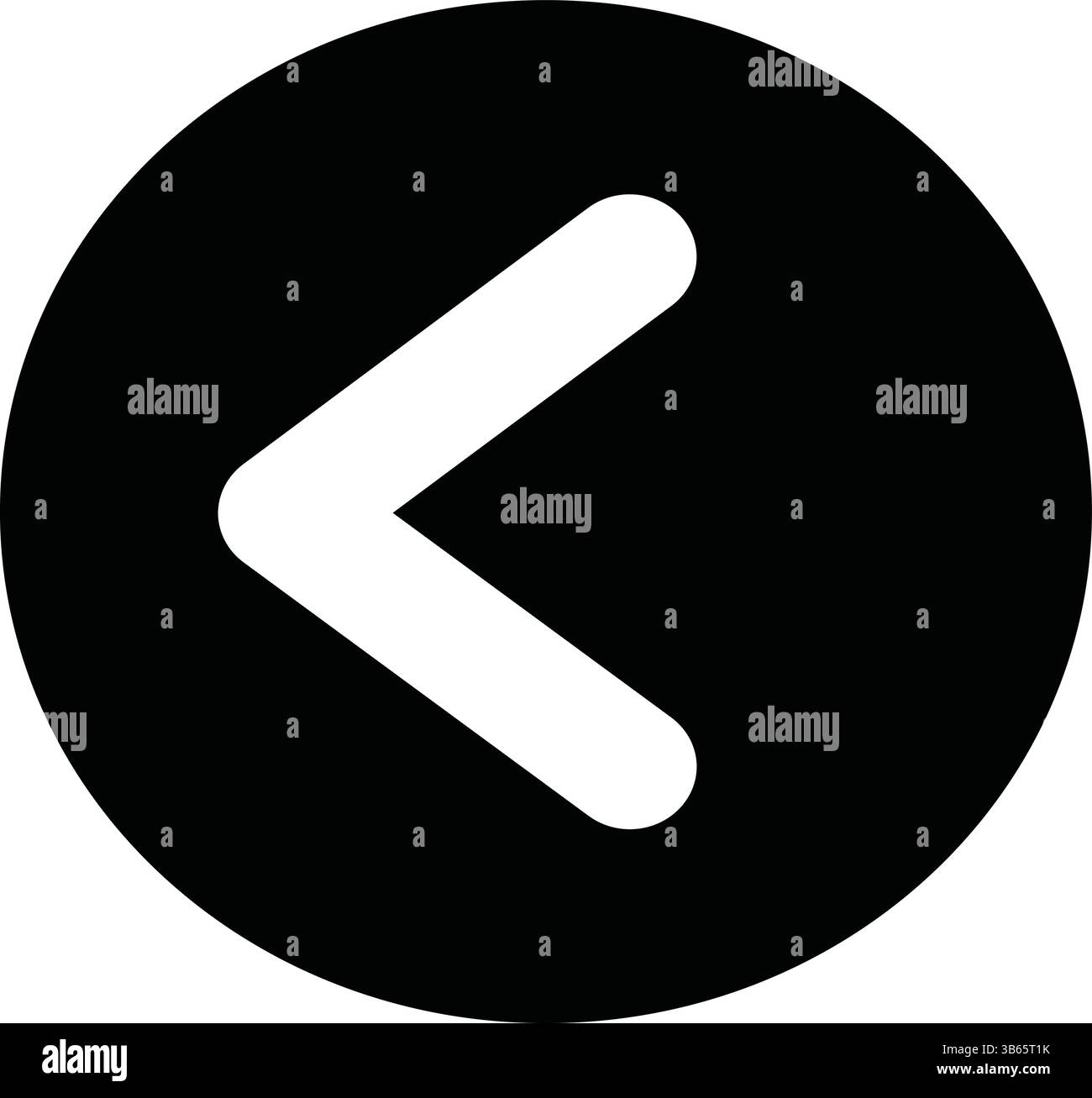 Icône flèche gauche sur cercle noir - illustration vectorielle Illustration de Vecteur