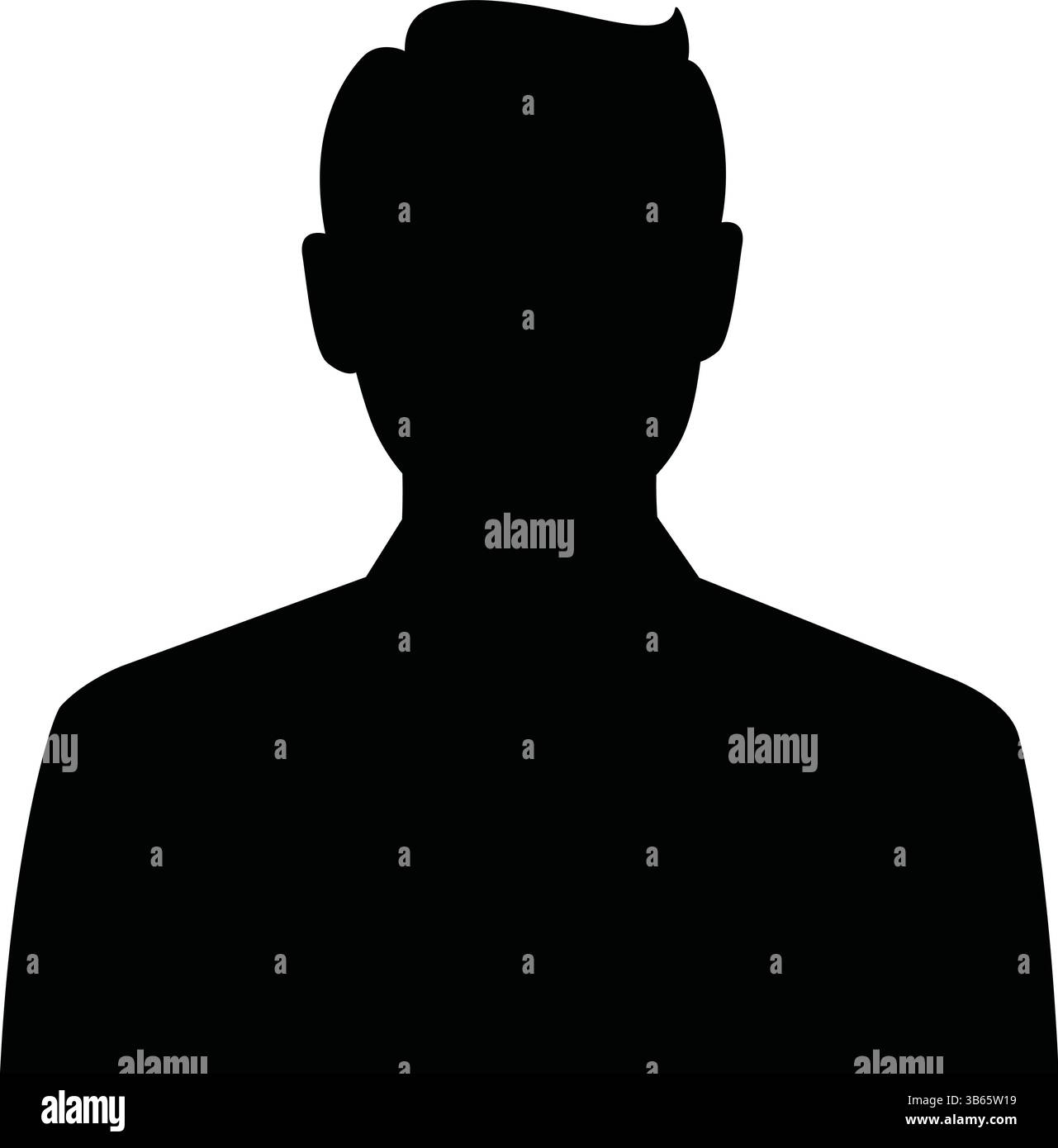 Profil Man Silhouette – icône vectorielle Illustration de Vecteur