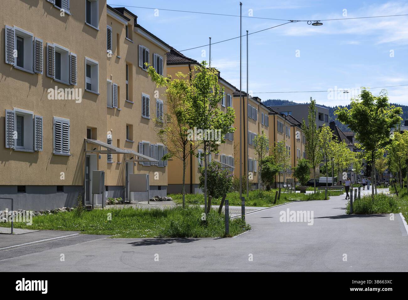 Quartier résidentiel blocs d'appartements Banque D'Images