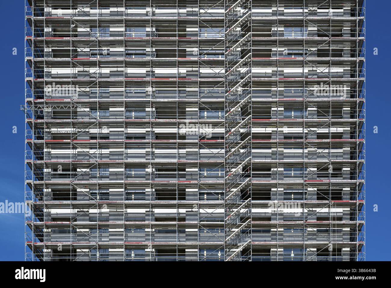 ECHAFAUDAGE de grande hauteur pour chantier de construction Banque D'Images