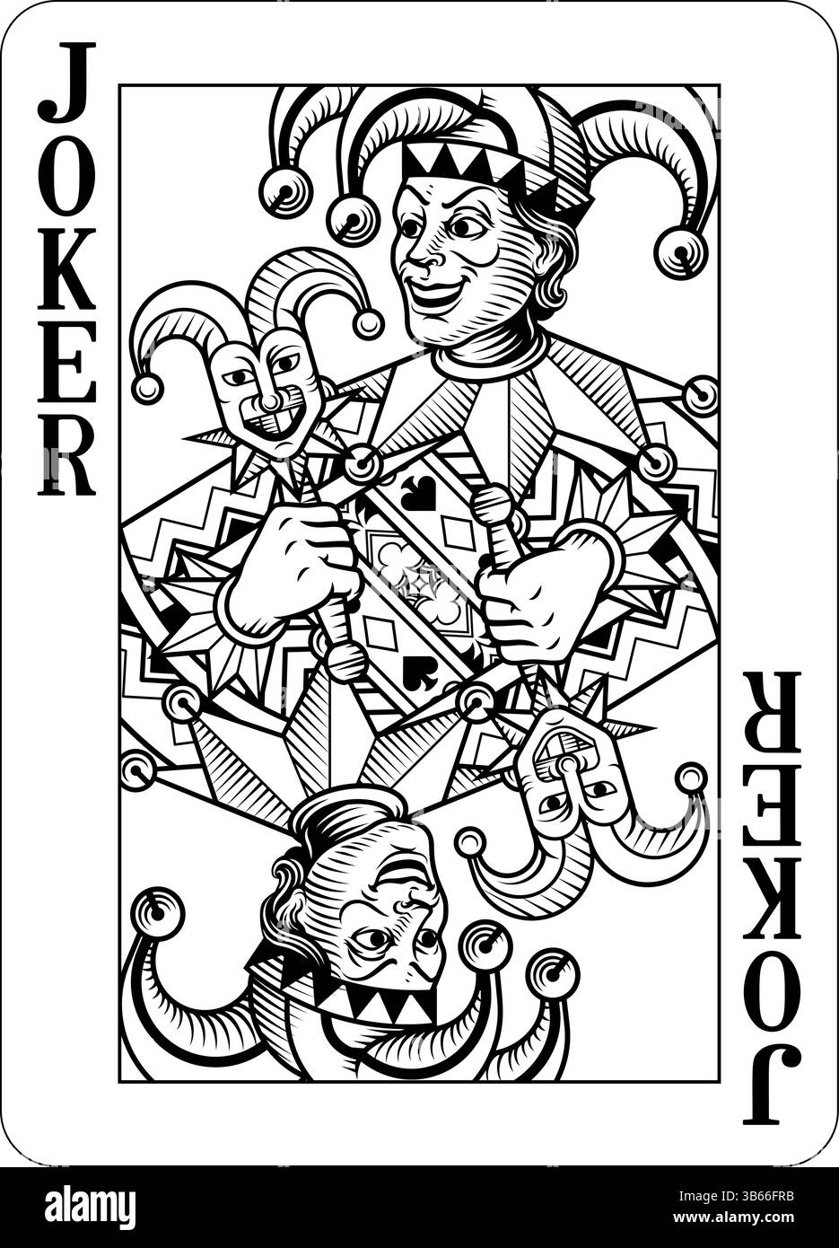 Conception de carte Joker à partir du jeu de cartes à jouer Illustration de Vecteur