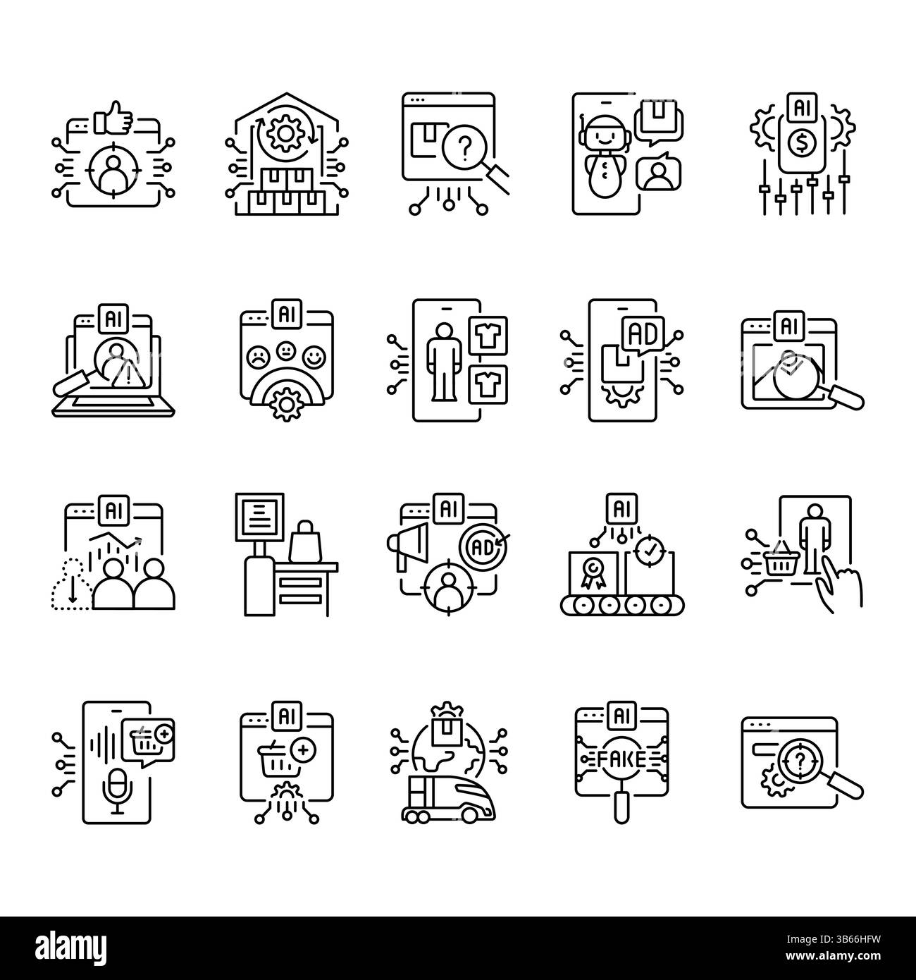 Icône de ligne noire de détail pour les projets numériques et imprimés. Icônes nettes minimales pour les applications et les sites Web. Icônes simples modernes pour UI UX et branding Illustration de Vecteur