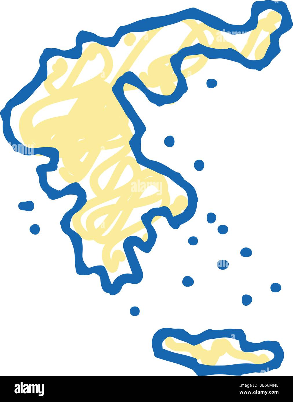 icône de civilisation de la carte de grèce doodle illustration Illustration de Vecteur