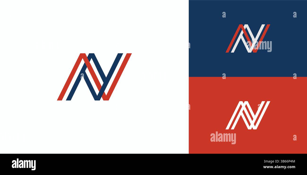 Design de logo NN moderne et unique Illustration de Vecteur