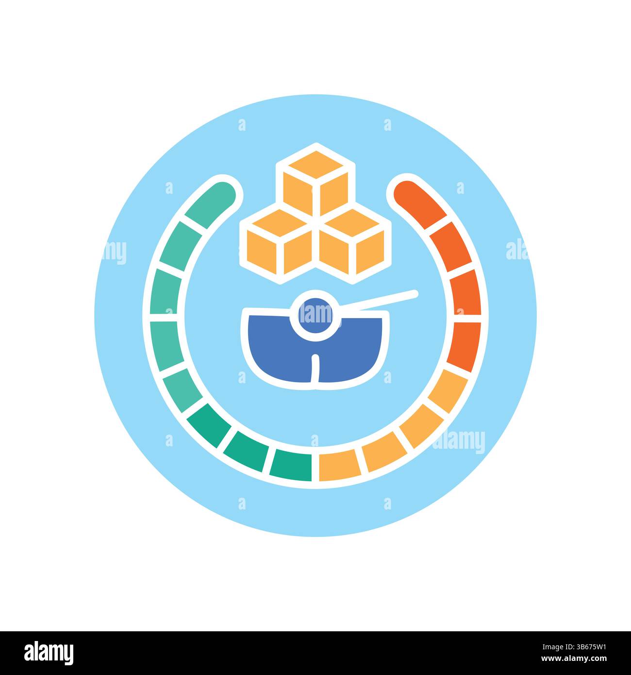 Icône de ligne de couleur d'index glycémique pour les projets numériques et d'impression. Icônes nettes minimales pour les applications et les sites Web. Icônes simples modernes pour UI UX et branding Illustration de Vecteur