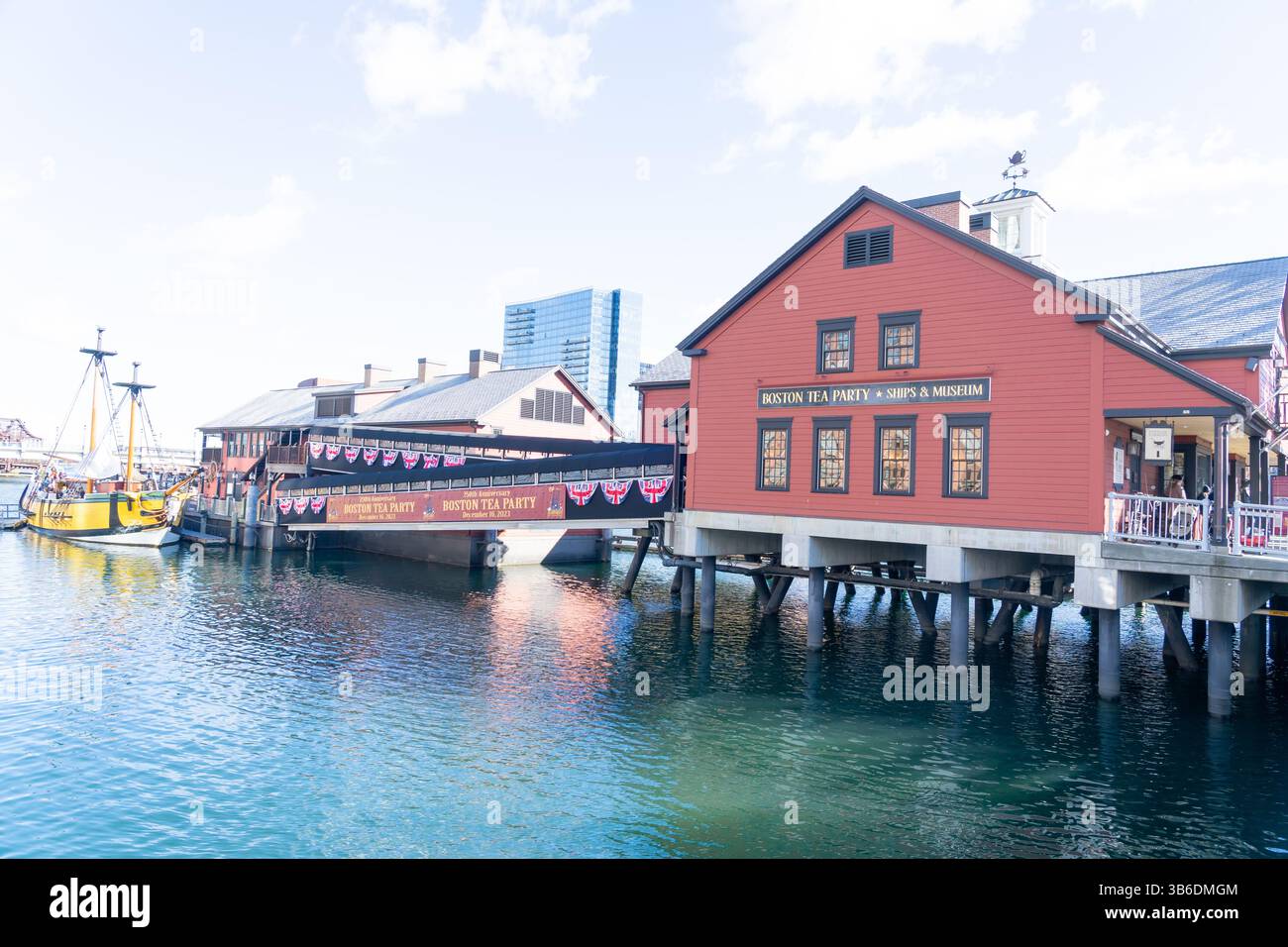 Tea Party Ships and Museum sur Fort point Channel dans le South Boston Waterfront, ma, États-Unis Banque D'Images