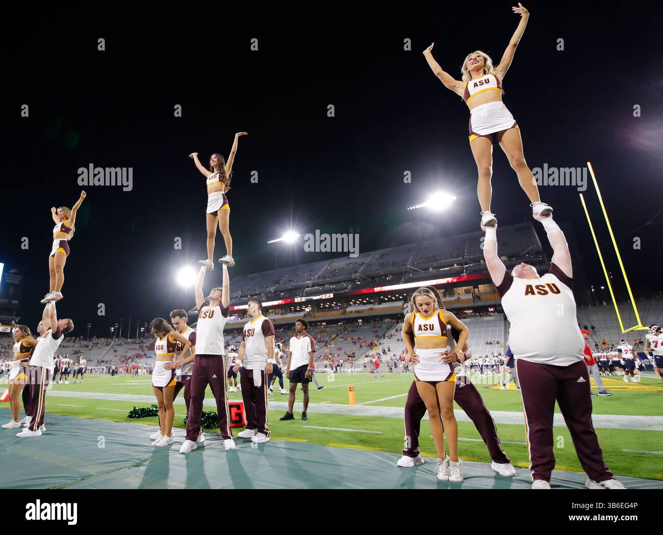16 septembre 2023 : lors d'un match de football NCAA entre l'Université d'État de Fresno et l'Université d'État de l'Arizona au Mountain America Stadium de Tempe, Arizona. ..Michael Cazares/CSM. (Image crédit : Banque D'Images