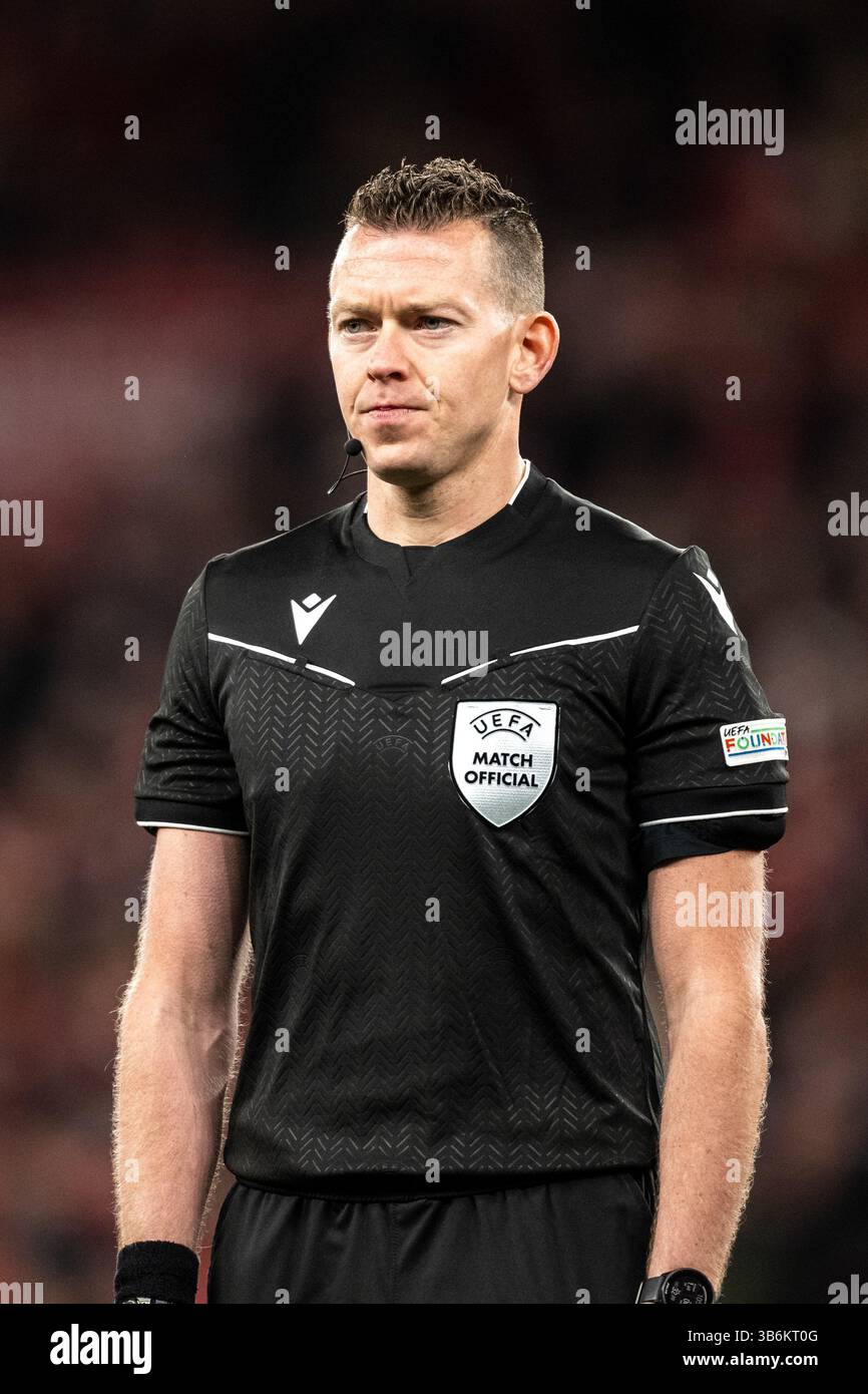 23 mars 2024, Copenhague, null, Danemark : Copenhague, Danemark. 23 mars 2024. Arbitre Allard Lindhout vu lors du match amical de football entre le Danemark et la Suisse à Parken à Copenhague. (Crédit image : © Gonzales photo/Gonzales photo via ZUMA Press) Banque D'Images