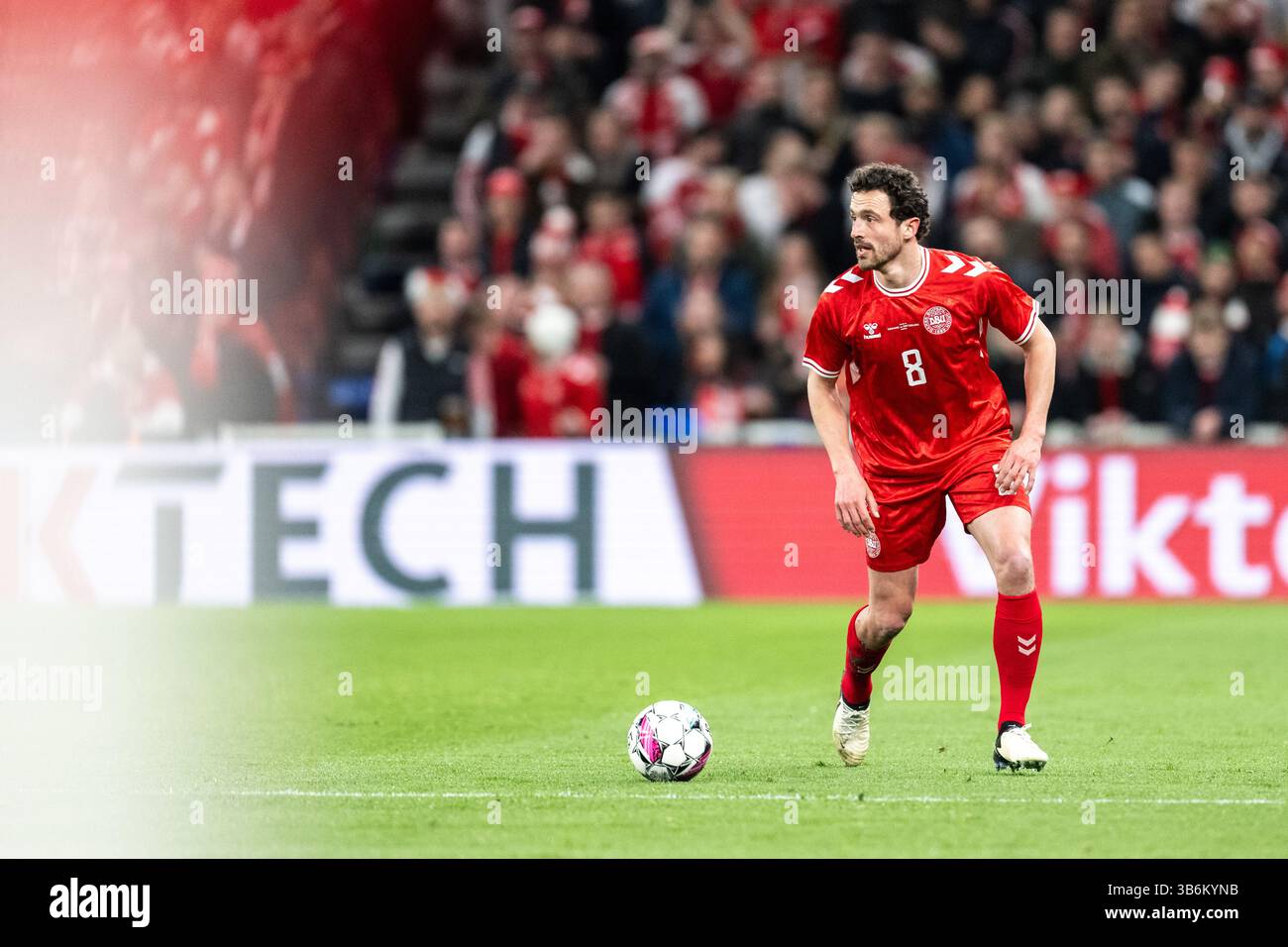 23 mars 2024, Copenhague, null, Danemark : Copenhague, Danemark. 23 mars 2024. Thomas Delaney (8 ans) du Danemark vu lors du match amical de football entre le Danemark et la Suisse à Parken à Copenhague. (Crédit image : © Gonzales photo/Gonzales photo via ZUMA Press) Banque D'Images
