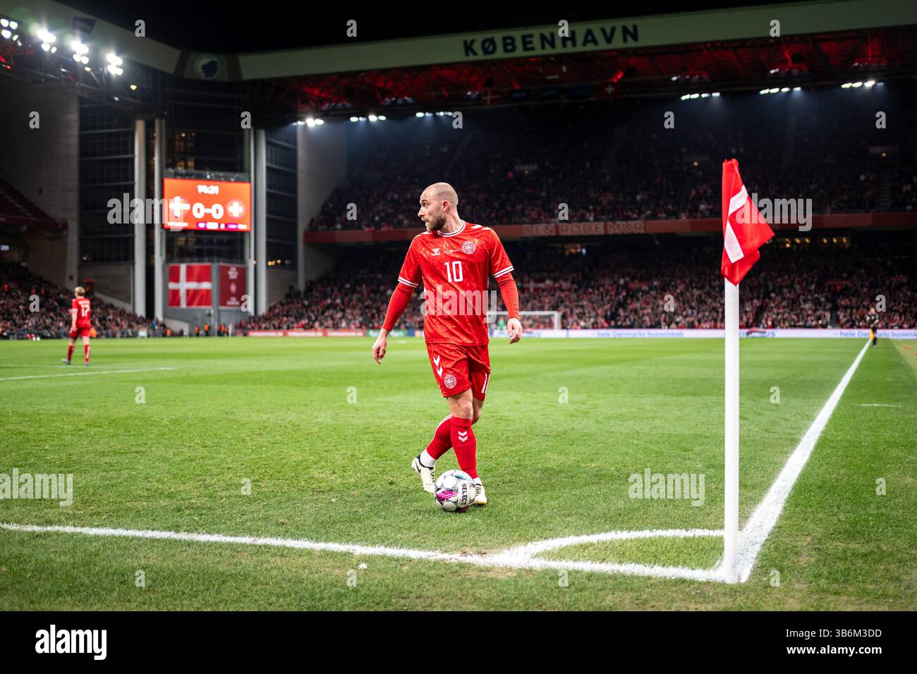 23 mars 2024, Copenhague, null, Danemark : Copenhague, Danemark. 23 mars 2024. Christian Eriksen (10 ans) du Danemark vu lors du match amical de football entre le Danemark et la Suisse à Parken à Copenhague. (Crédit image : © Gonzales photo/Gonzales photo via ZUMA Press) Banque D'Images