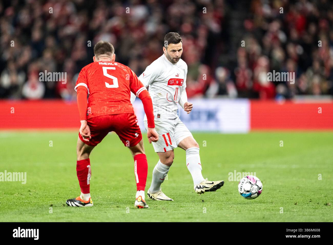 23 mars 2024, Copenhague, null, Danemark : Copenhague, Danemark. 23 mars 2024. Renato Steffen (11 ans) de Suisse vu lors du match amical de football entre le Danemark et la Suisse à Parken à Copenhague. (Crédit image : © Gonzales photo/Gonzales photo via ZUMA Press) Banque D'Images