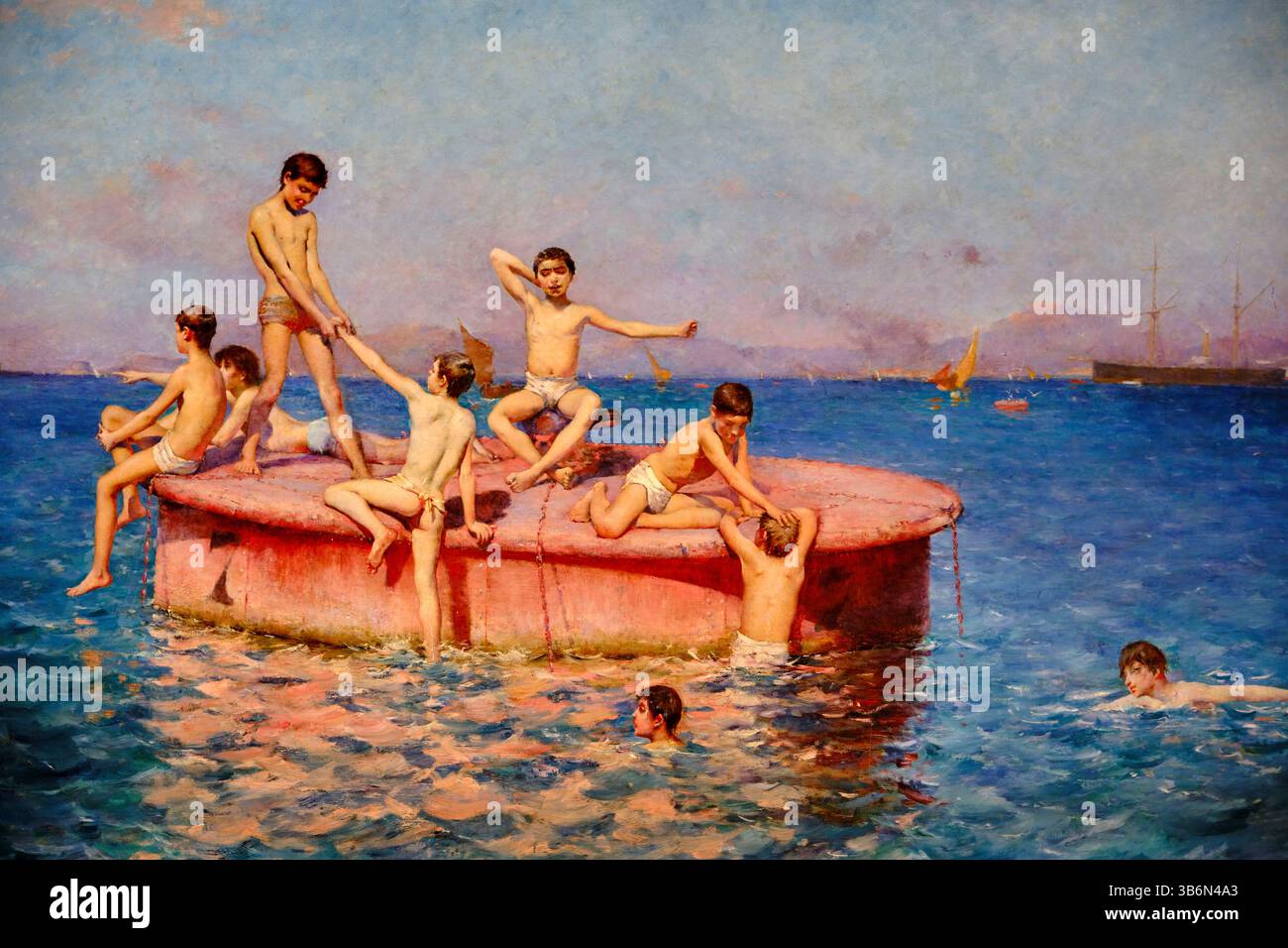 France, Var, Toulon, Musée d'Art de Toulon (MAT), bouée dans le port de Toulon, Octave Gallian, 18841 Banque D'Images