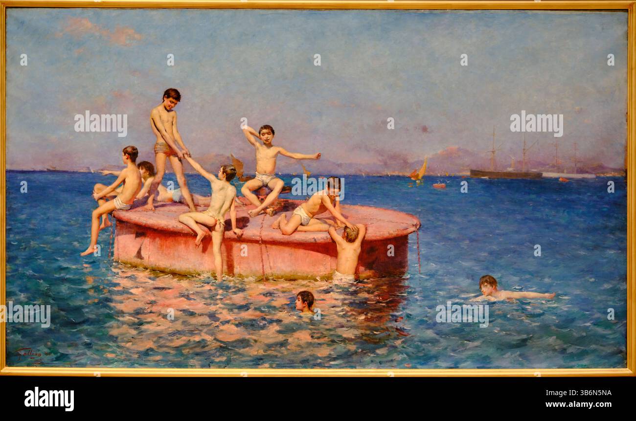 France, Var, Toulon, Musée d'Art de Toulon (MAT), bouée dans le port de Toulon, Octave Gallian, 18841 Banque D'Images