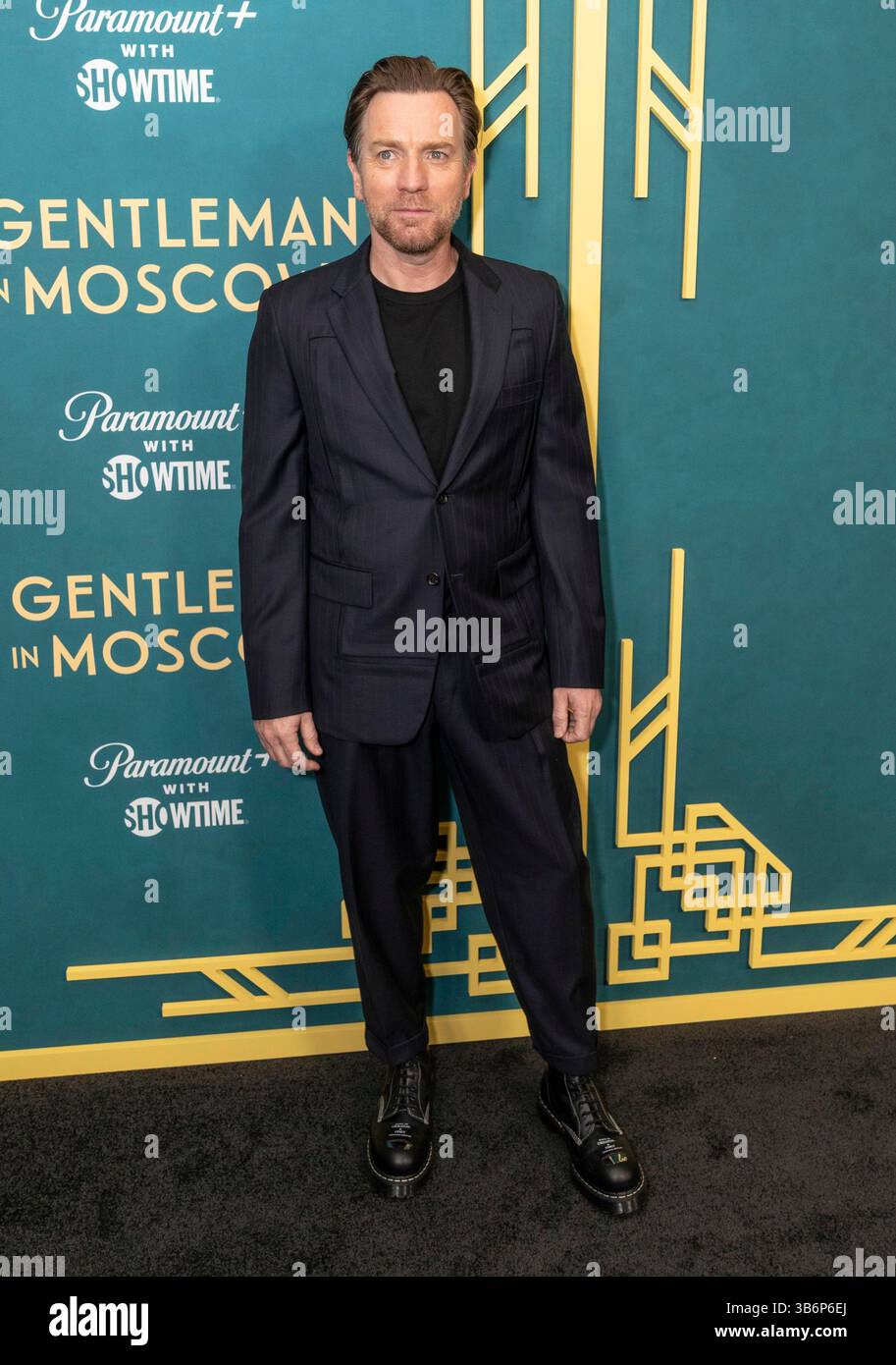 12 mars 2024, New York, New York, États-Unis : Ewan McGregor assiste à la première du film 'A Gentleman in Moscow' au MoMA à New York le 13 mars 2024 (crédit image : © Lev Radin/ZUMA Press Wire) Banque D'Images
