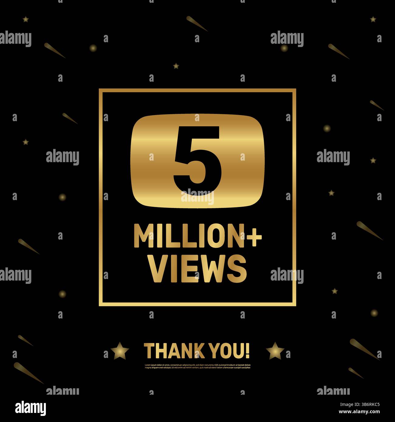 logo 5 millions de vues pour publication sur les médias sociaux et vignette. Illustration de Vecteur