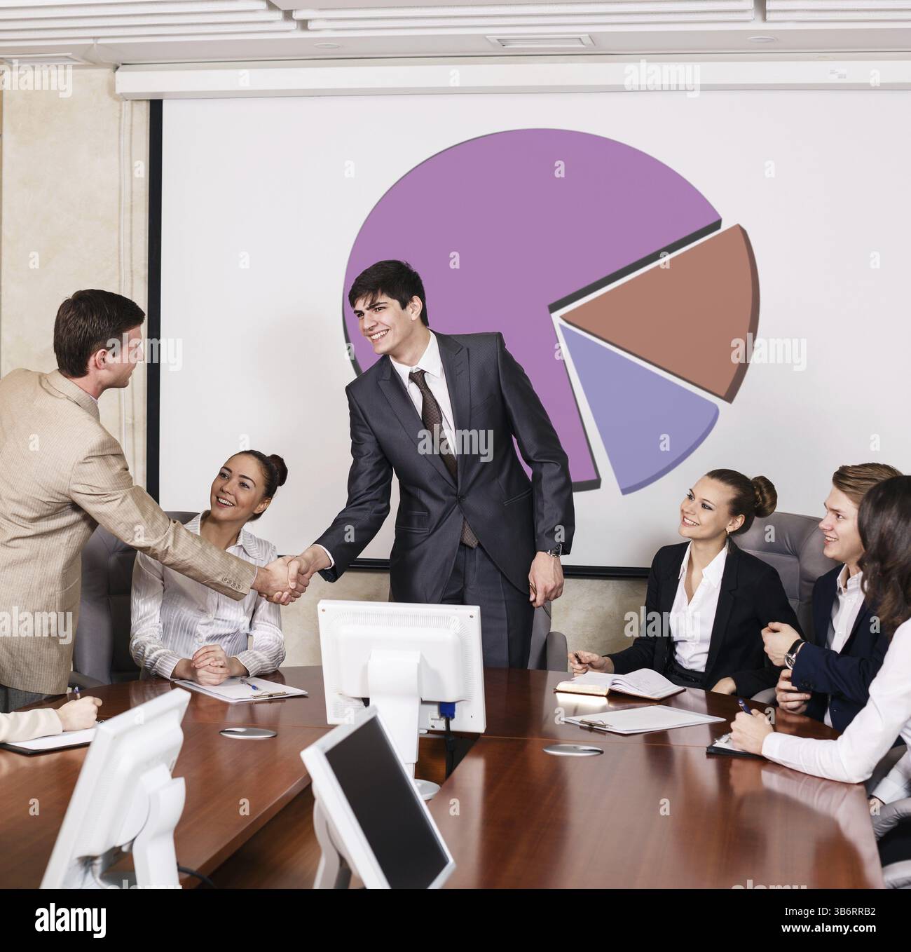 Business people shaking hands, finir une séance Banque D'Images