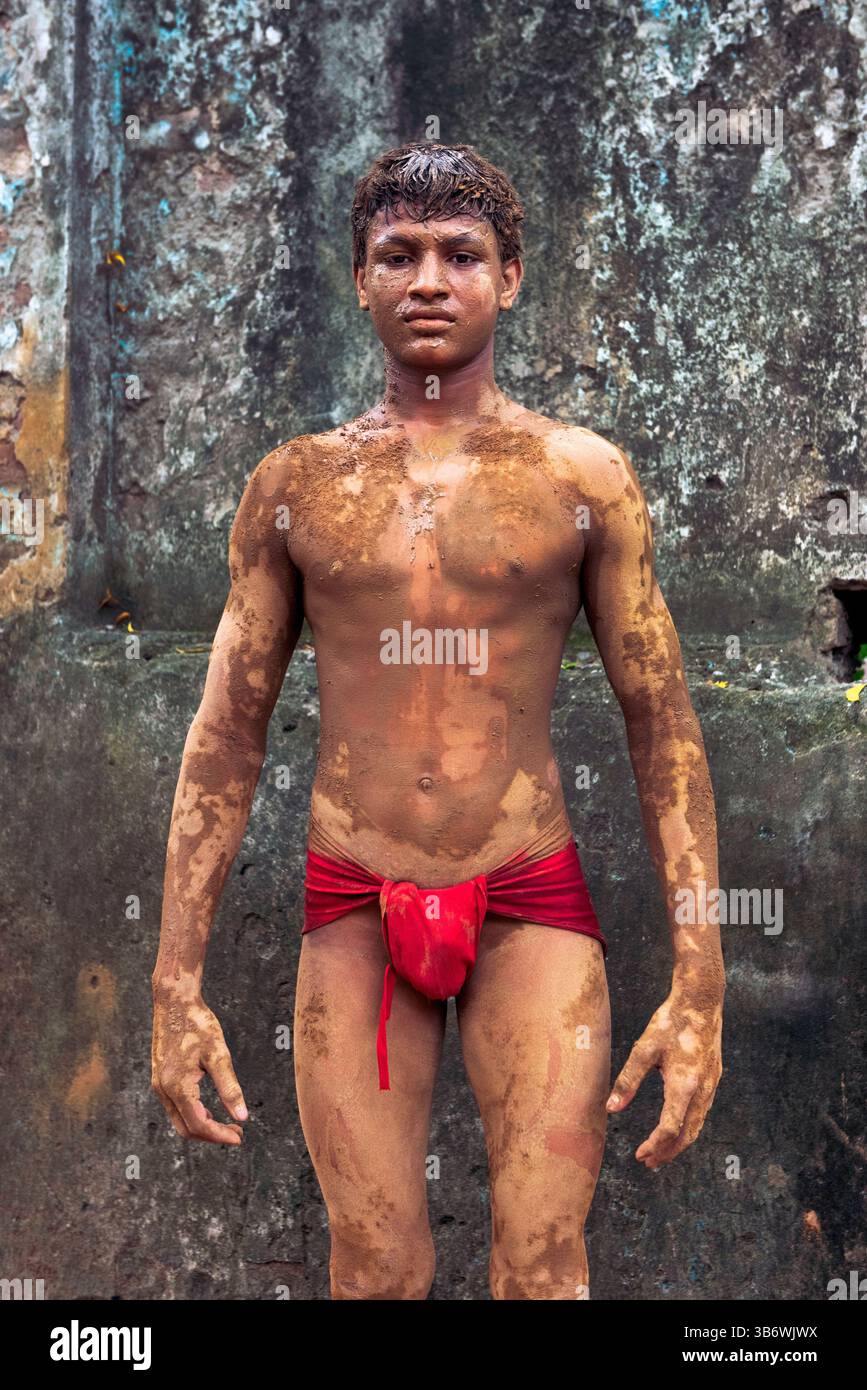 Guru Jasram Akhada, gymnase d'entraînement de lutte Kushti, Delhi Banque D'Images