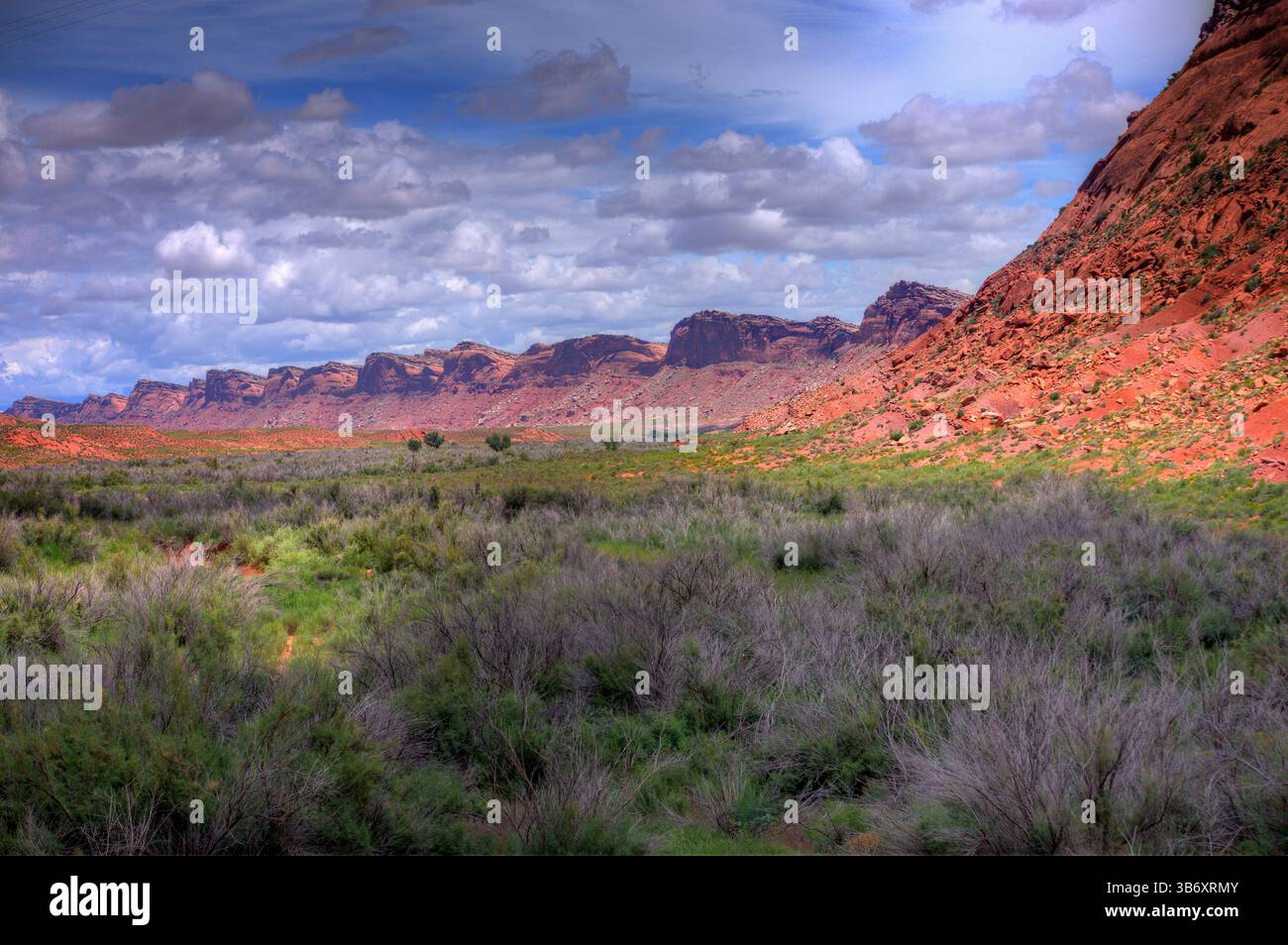 Comb Ridge est une formation géologique de 80 milles de long dans l'Utah. Le nom vient de l’apparence dentelée qui ressemble à un peigne de coq. Banque D'Images