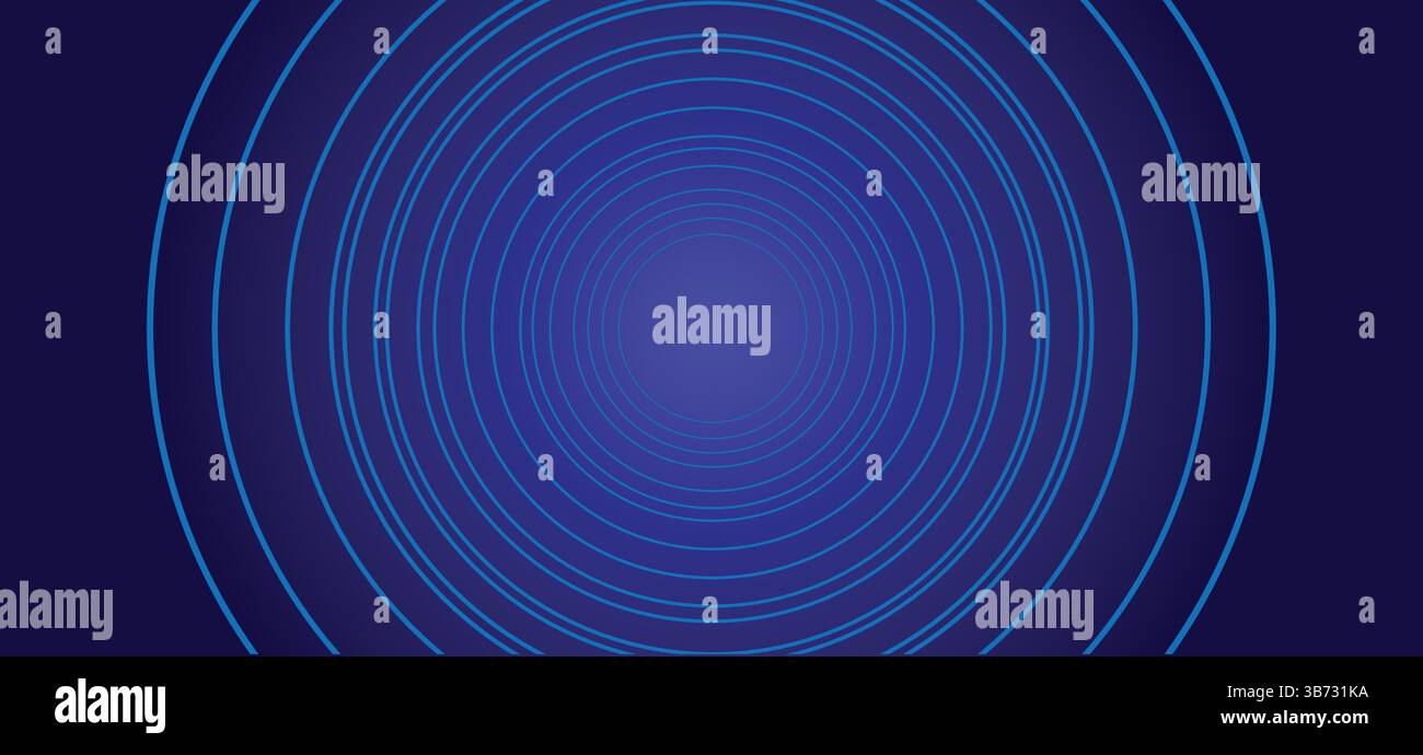 Fond abstrait de couches de cercle bleu 3D avec style de luxe, concept de technologie futuriste. Illustration vectorielle. Fichier EPS modifiable. Illustration de Vecteur