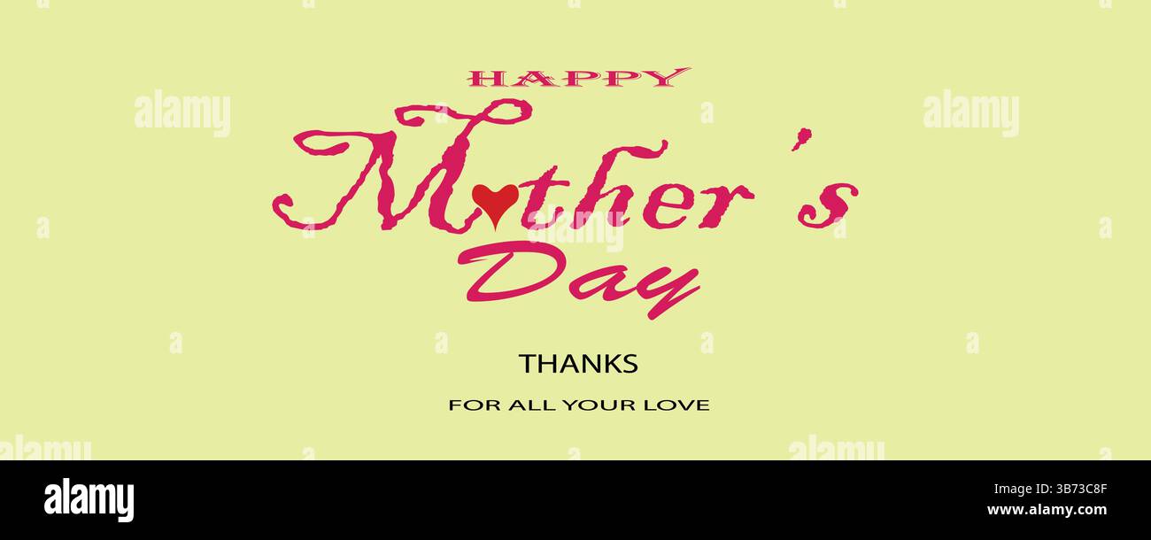 Carte de voeux joyeuse fête des mères. Illustration vectorielle, bannière ou concept de logo. Symboles d'amour sur fond doré. Fichier EPS. Illustration de Vecteur