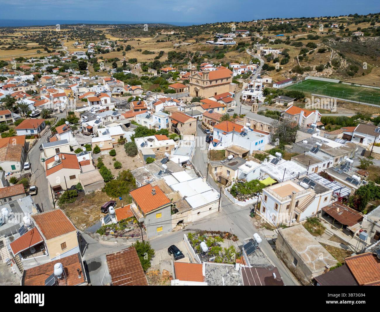 Korucam (Kormakiti) village maronite - Chypre du Nord. Banque D'Images