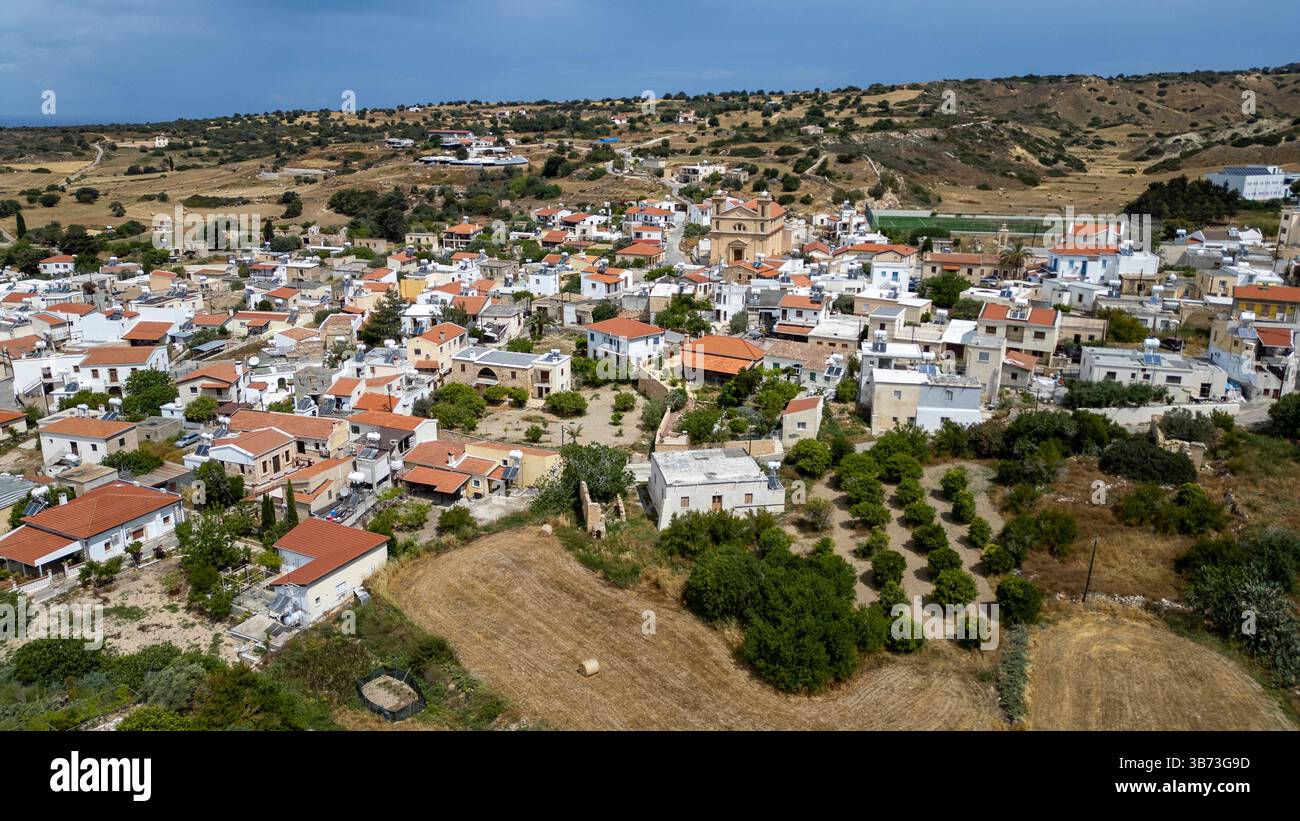 Korucam (Kormakiti) village maronite - Chypre du Nord. Banque D'Images