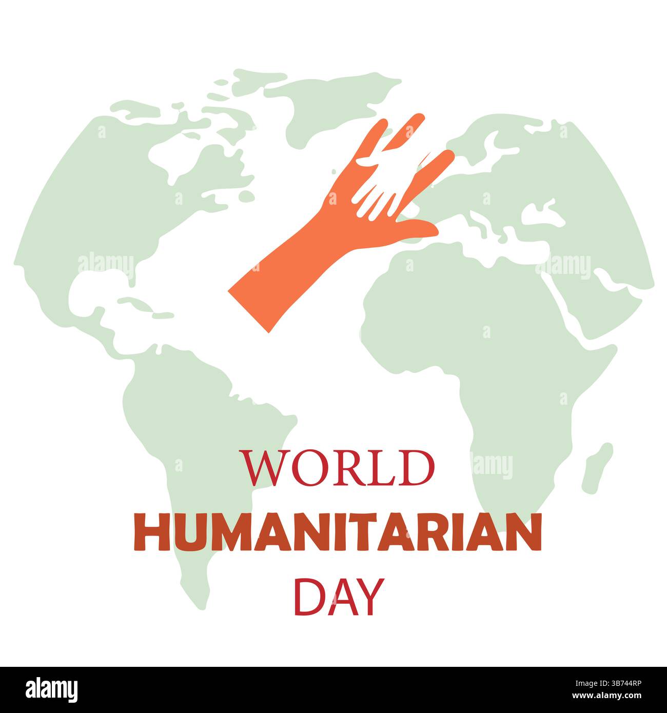 Concept créatif de la Journée mondiale de l'aide humanitaire – affiches, bannières, dessins de médias sociaux avec fond de carte du monde. Illustration vectorielle EPS modifiable. Illustration de Vecteur