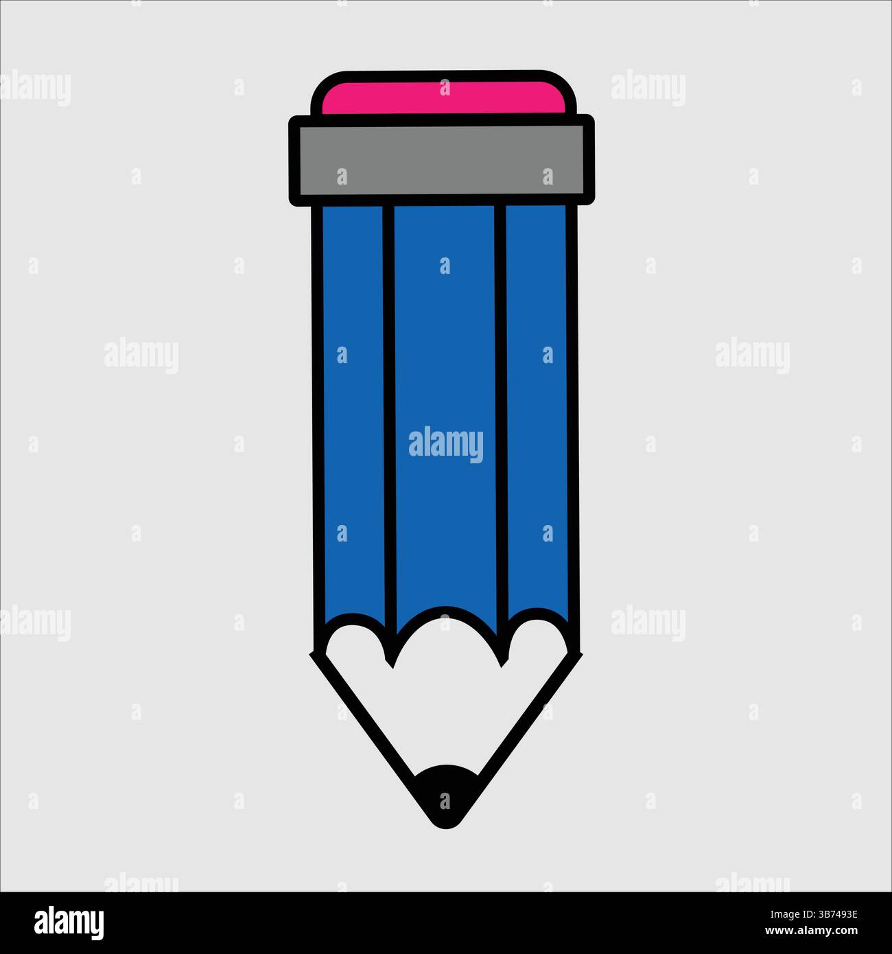 Icône crayon coloré vibrant - isolé sur fond blanc | Art vectoriel | fichier EPS modifiable pour les designs créatifs. Illustration de Vecteur