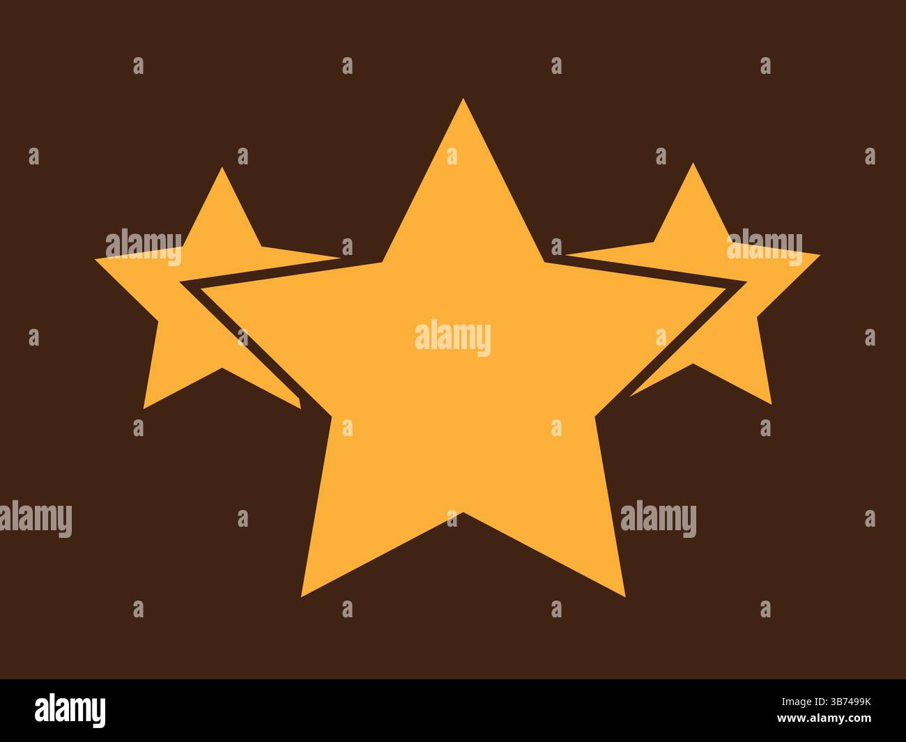 Jaune vif et brun Creative Stars logo – Modern Star formation Design Template – fichier vectoriel EPS éditable coloré pour la marque. Illustration de Vecteur