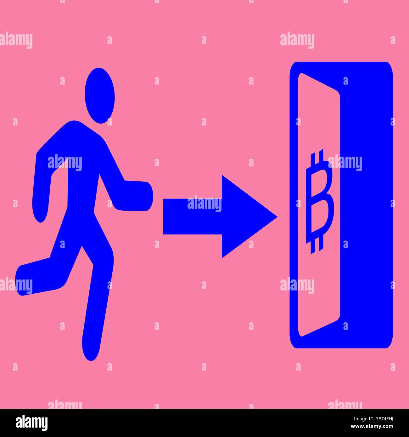 Quittez Bitcoin Sign Vector illustration pour une utilisation numérique et imprimée Illustration de Vecteur