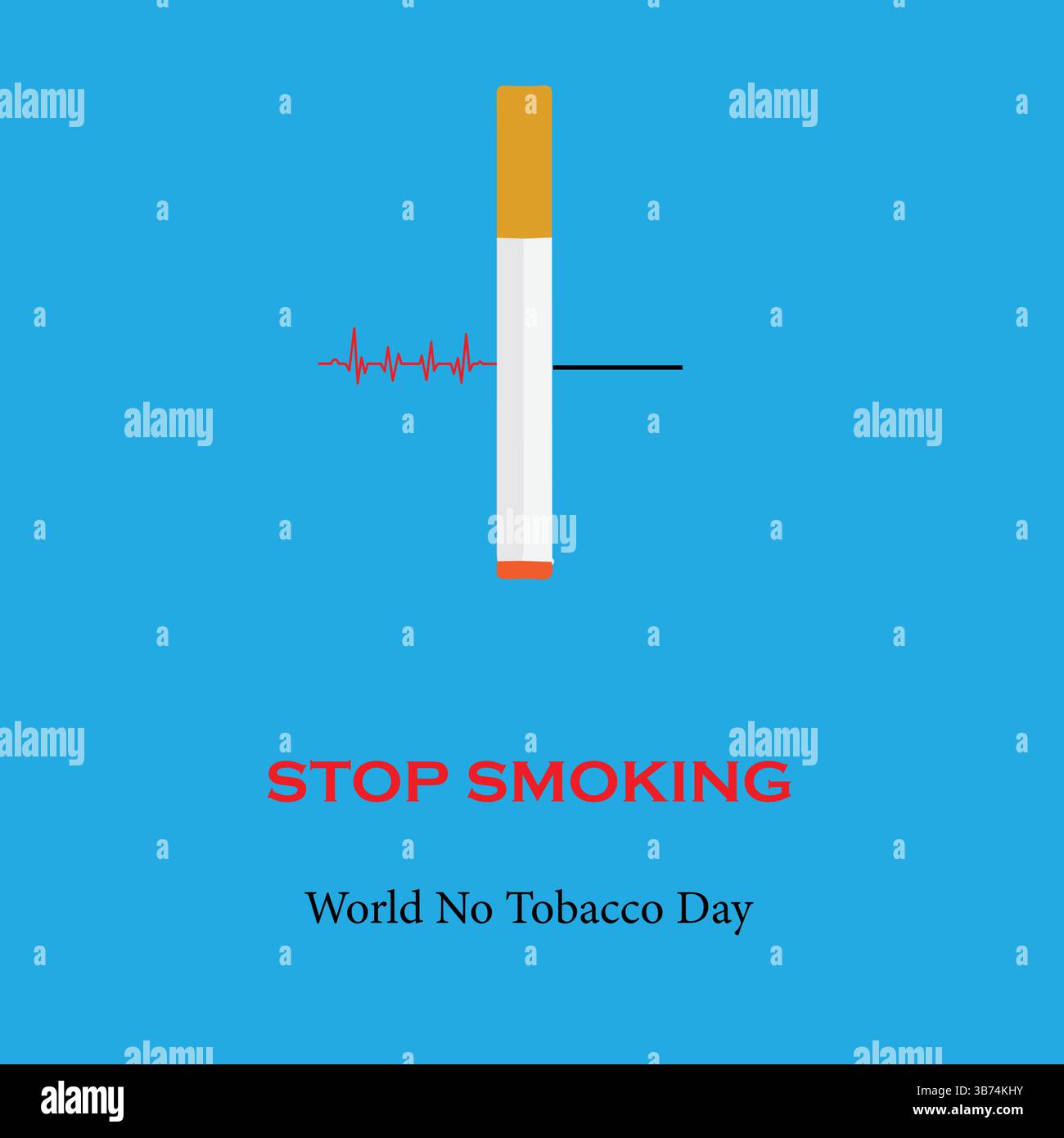Journée mondiale sans tabac 31 mai. Conception créative d'affiche et de bannière pour la campagne anti-tabac. Concept cigarette vs vie. Arrêtez de fumer maintenant ! Illustration de Vecteur