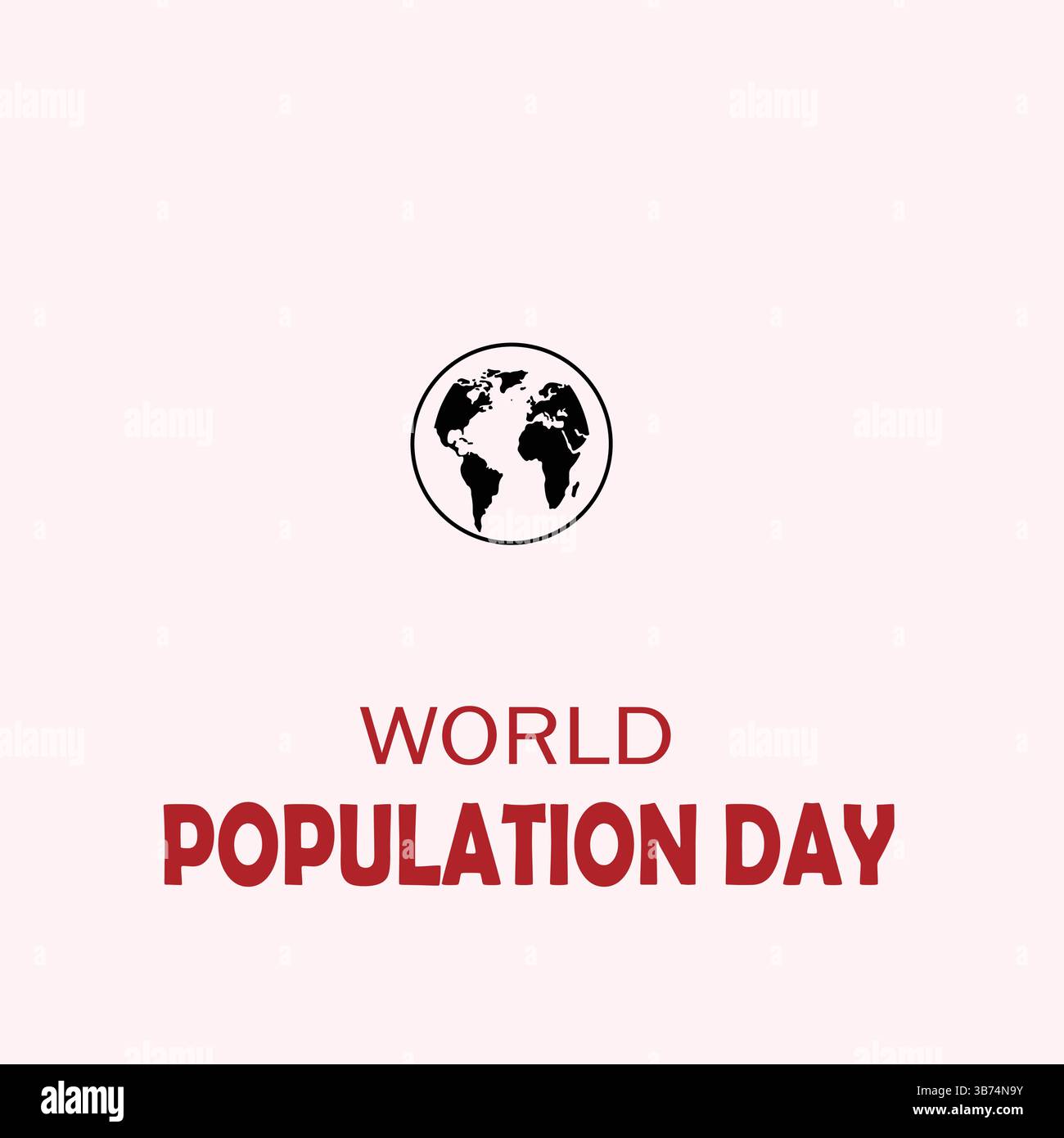 Concept d'idée de carte du monde, 11 juillet conception de la Journée mondiale de la population pour affiche, bannière ou publication sur les médias sociaux. Illustration vectorielle. Fichier EPS. Illustration de Vecteur