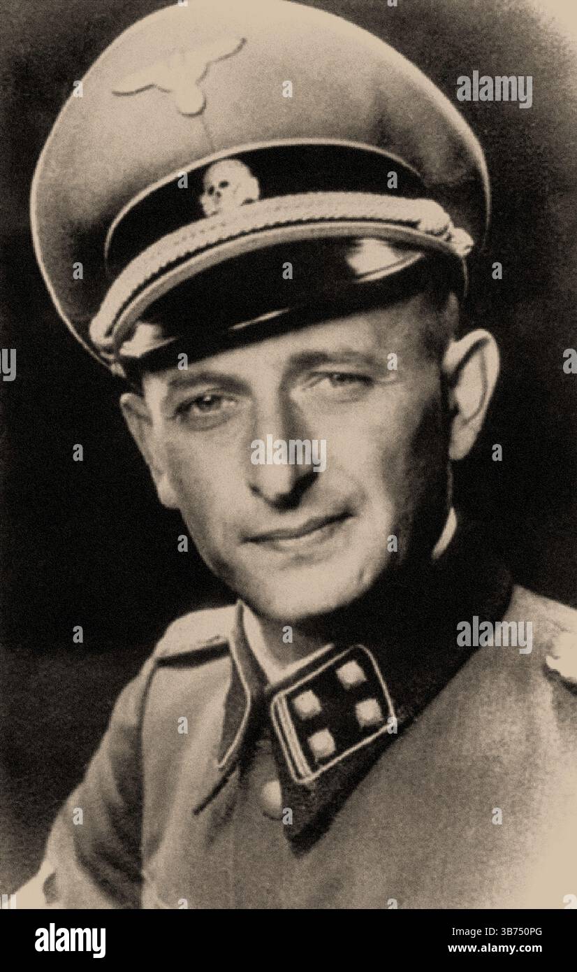 Adolf Eichmann (1906-1962), chef du département juif du bureau principal de la sécurité du Reich (RSHA). Musée : YAD VASHEM. Auteur : ANONYME. Banque D'Images