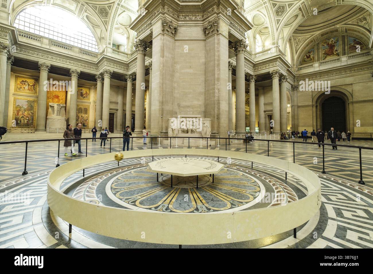 Pendule de Foucault, Panthéon, le Panthéon, monument de style néoclassique, 5ème arrondissement, Paris, France, Europe occidentale, Europe Banque D'Images