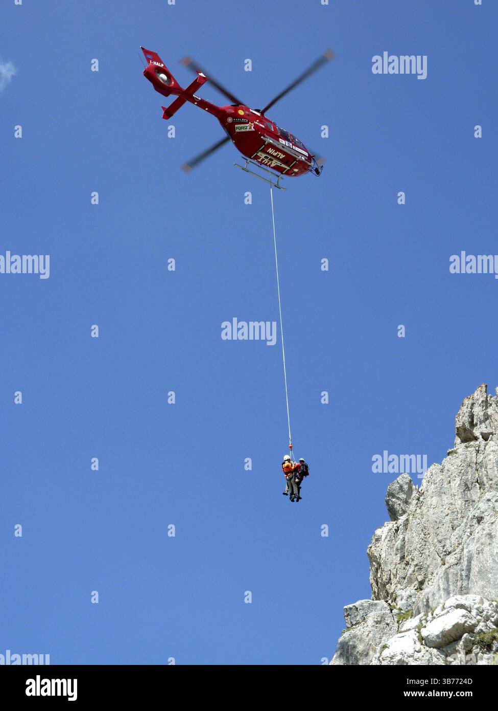 Secours en montagne Banque D'Images