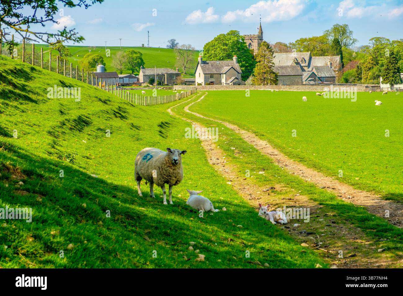 Le joli village de Crosby Ravensworth dans la vallée d'Eden, Cumbria Banque D'Images