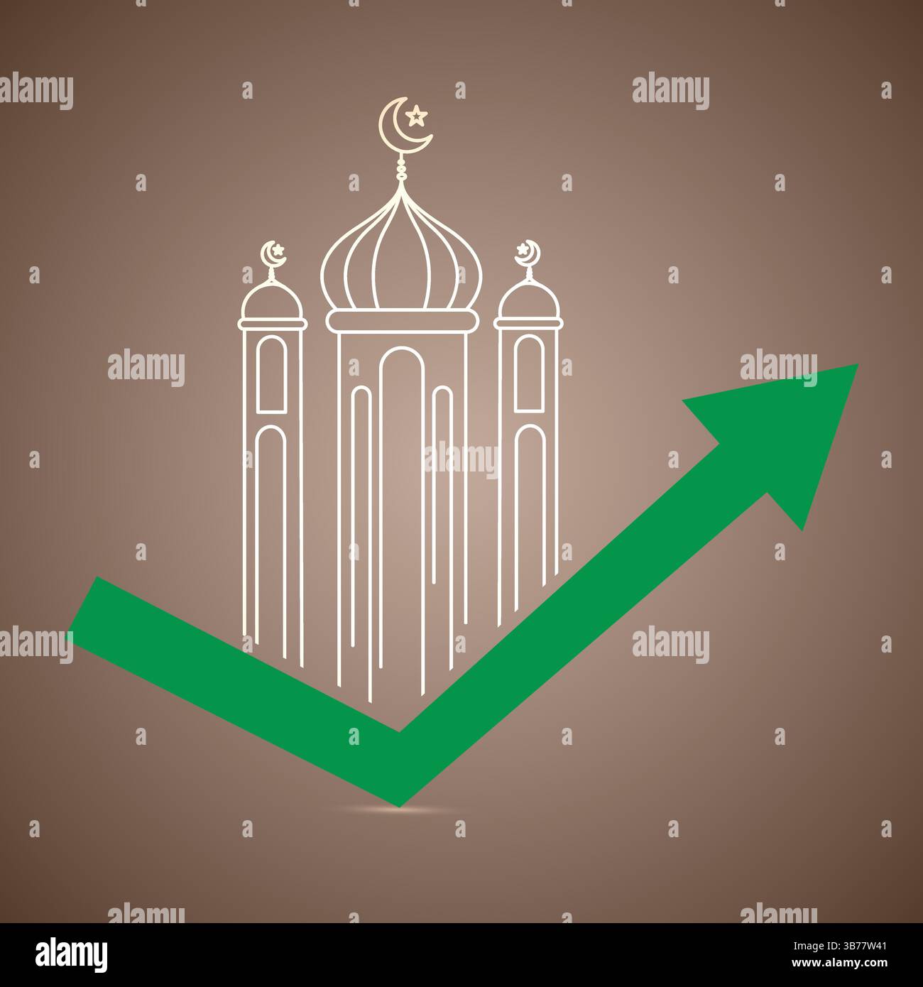 Dessin au trait du logo de la mosquée unique | illustration Illustration de Vecteur