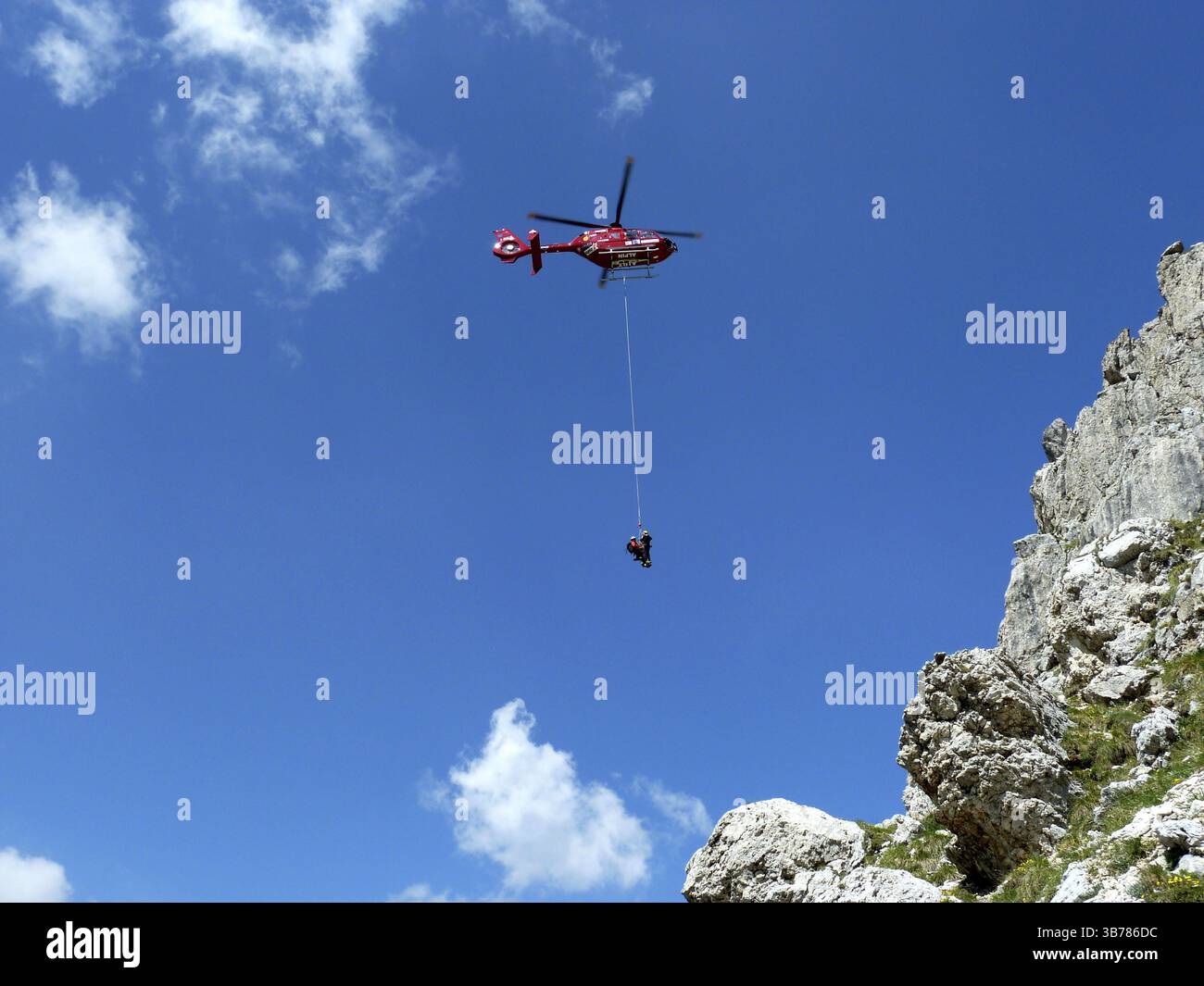 Secours en montagne Banque D'Images