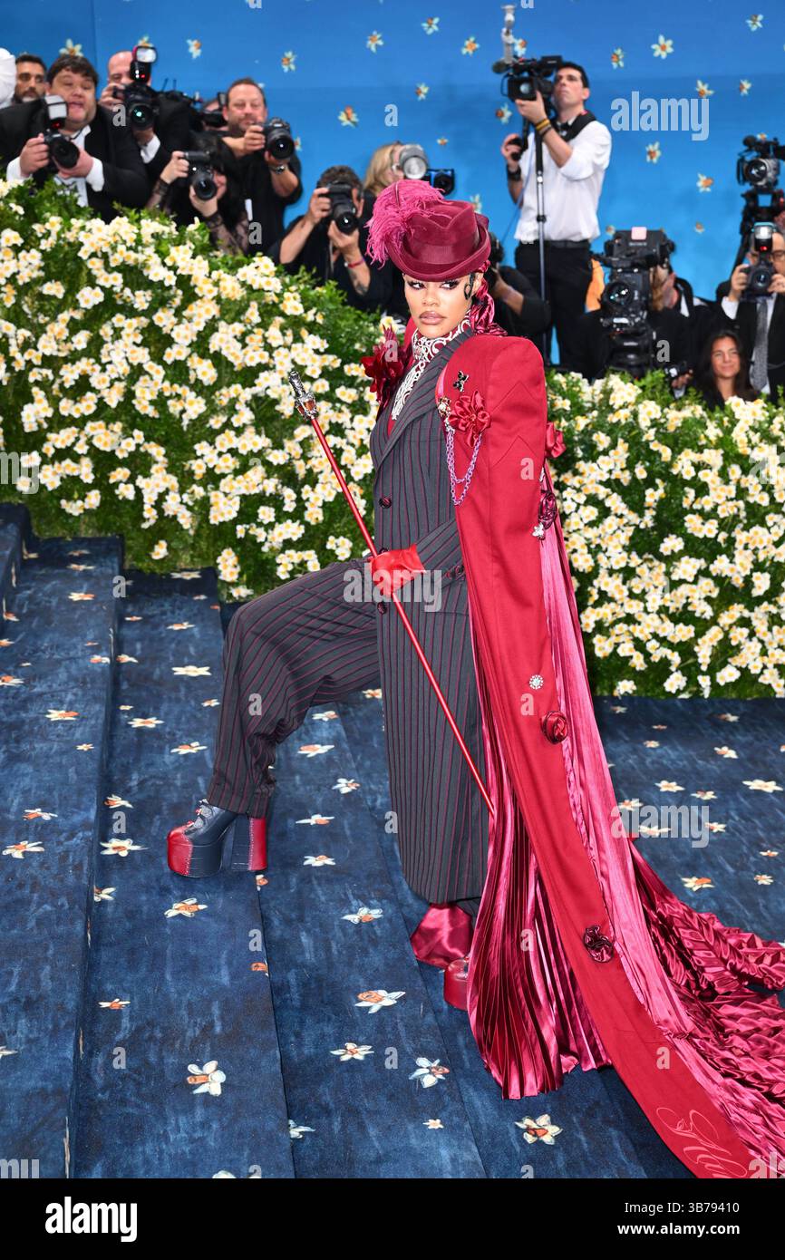 Teyana Taylor participant au Metropolitan Museum of Art costume Institute Benefit Gala 2025 à New York, États-Unis. Date de la photo : lundi 5 mai 2025. Banque D'Images