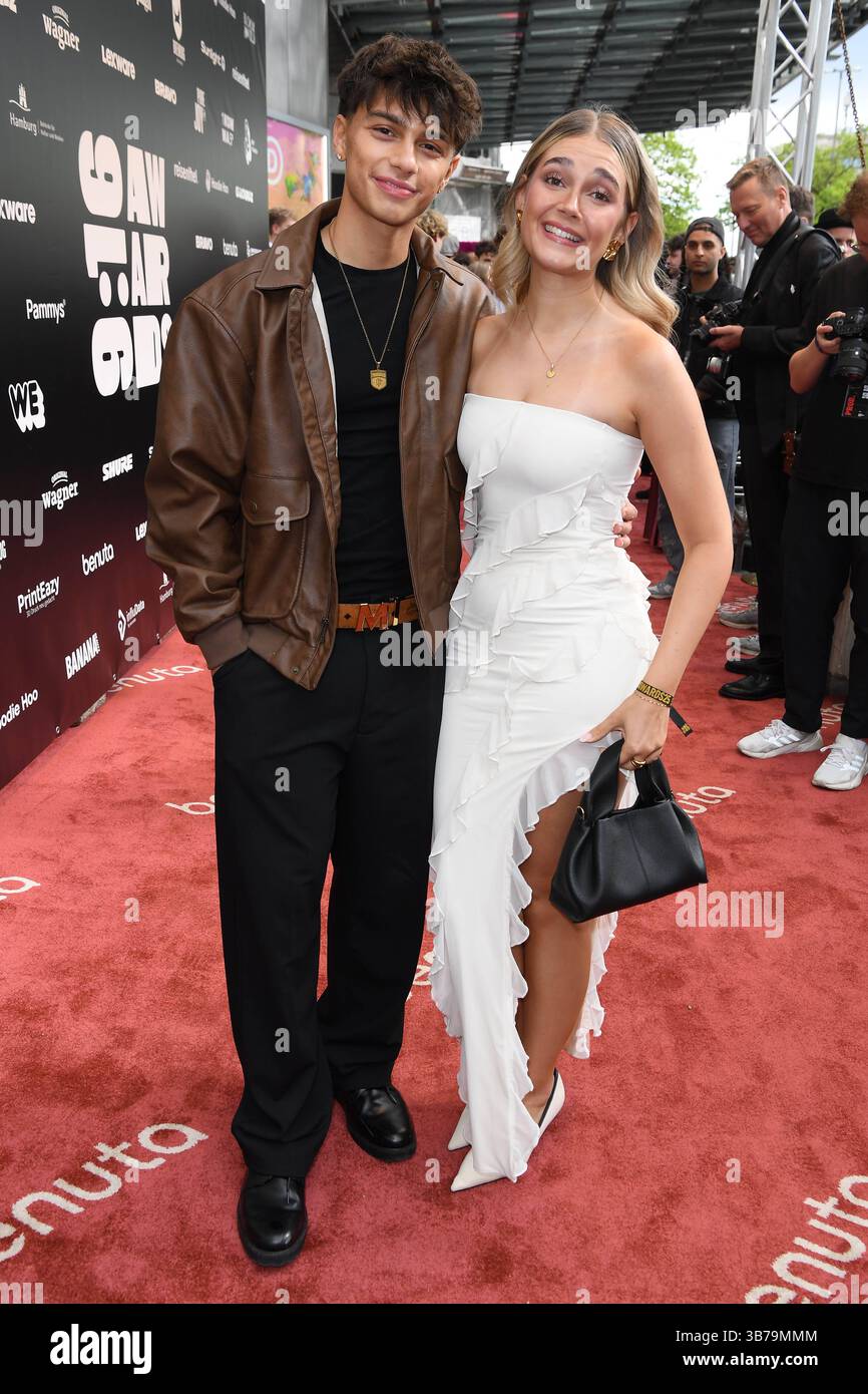 Noah Miguel Oechsle Rodriguez mit Freundin Lara Spengler BEI den 9 :16 AWARDS im Deutschen Schauspielhaus à Hambourg AM 05.05.2025 *** Noah Miguel Oechsle Rodriguez avec sa petite amie Lara Spengler aux 9 16 AWARDS au Deutsches Schauspielhaus à Hambourg le 05 05 2025 Banque D'Images