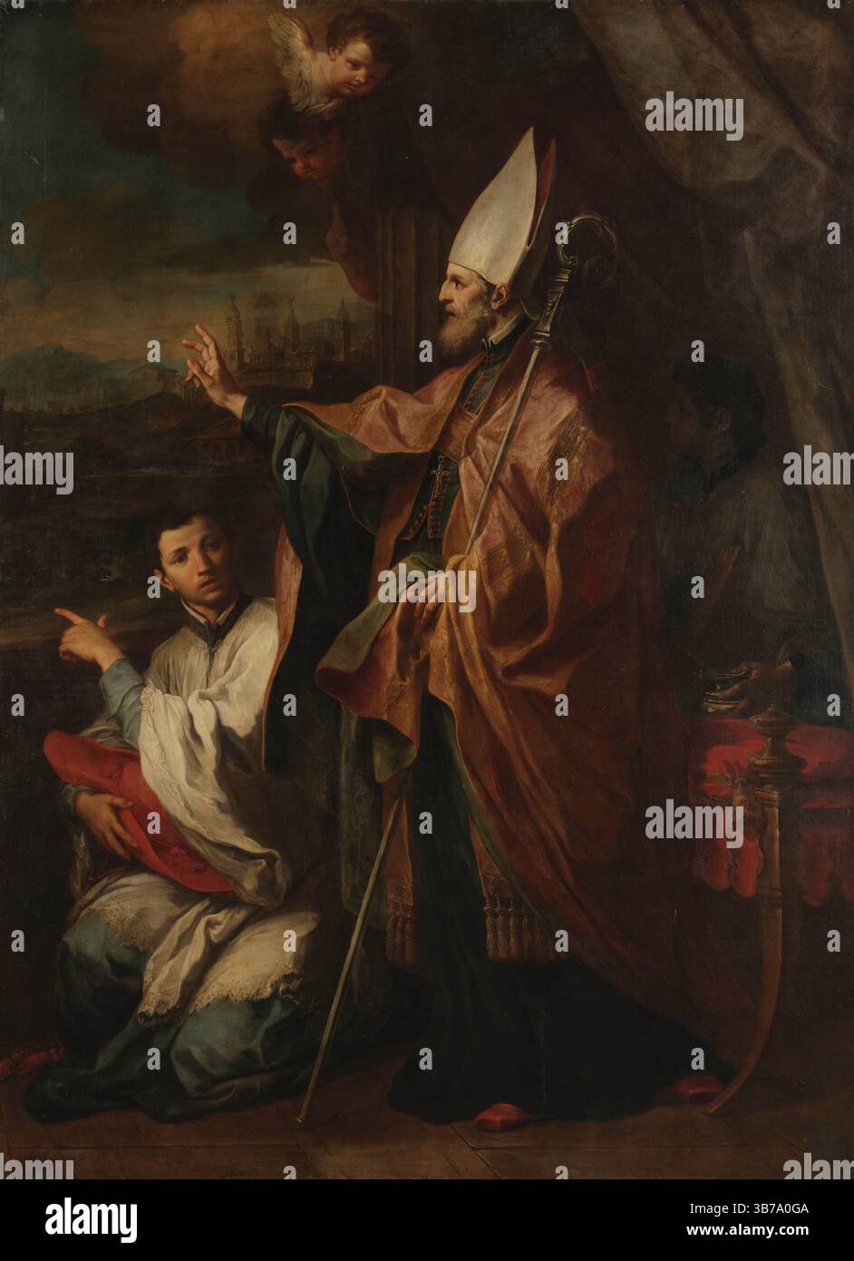 Mgr Bernardo degli Uberti, évêque de Parme. Musée : Galleria Nazionale, Parme. Auteur : SEBASTIANO CONCA. Banque D'Images