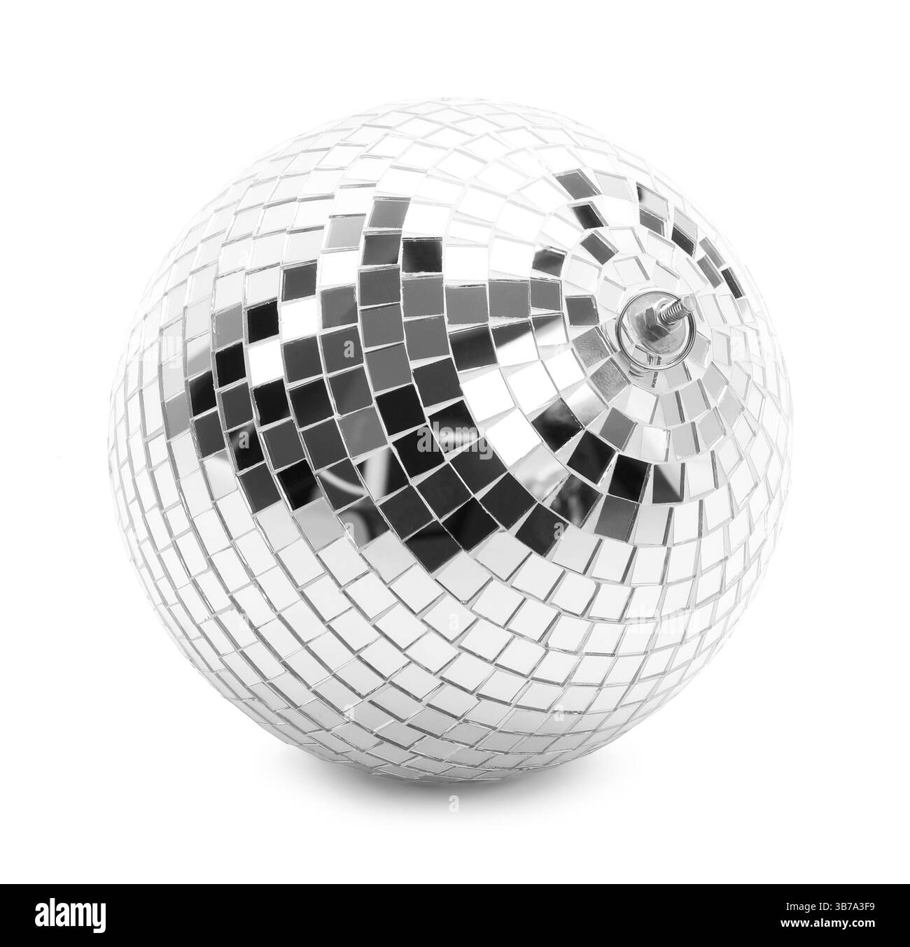 Une boule disco brillante isolée sur blanc Banque D'Images