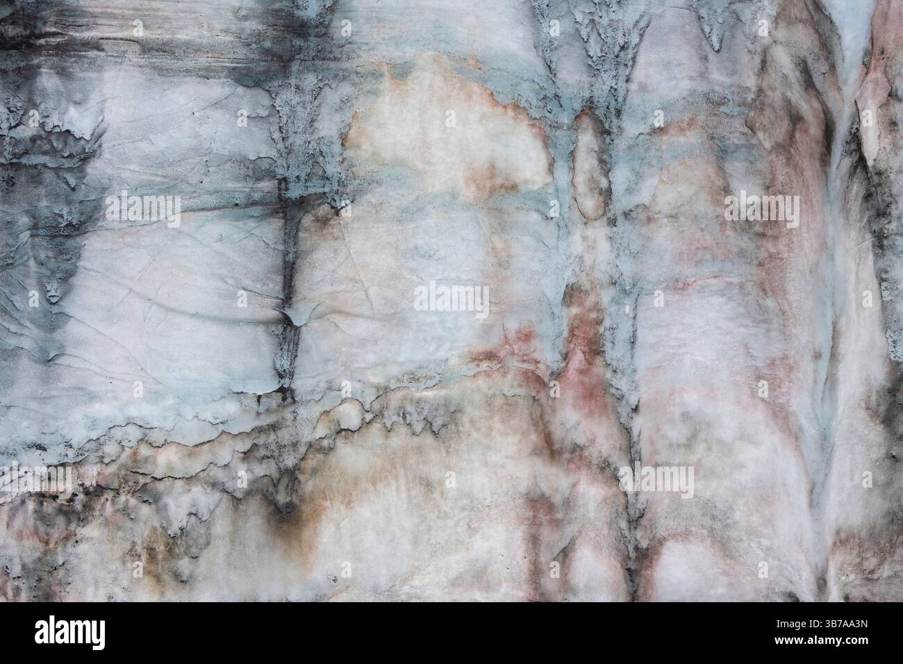 Glace, avec sédiments, Monacobreen, Svalbard, Norvège Banque D'Images