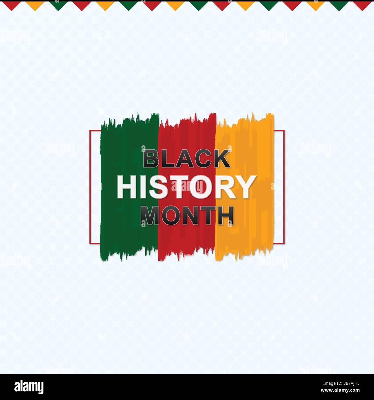 Mois de l'histoire des Noirs avec des profils d'homme et de femme et des couleurs panafricaines Illustration de Vecteur